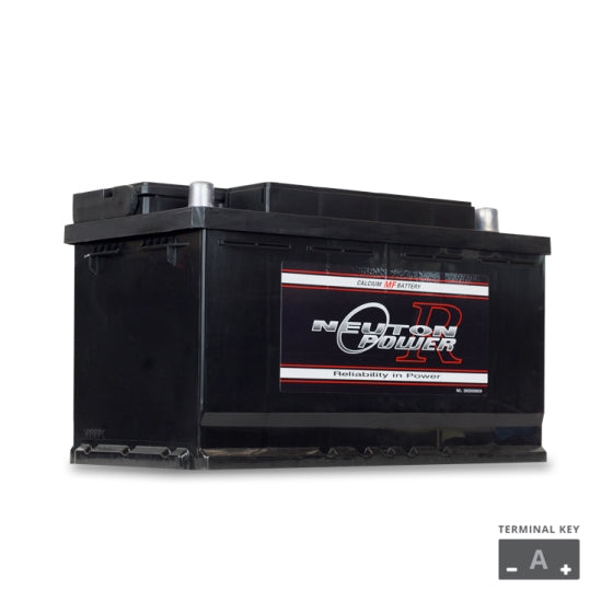 Neuton Power DIN75 Maintenance Free European Automotive Battery - High Performance, Long Lasting, Tall Version for Cars, Trucks, and SUVs | Ideal for Cold Weather and Daily Commuting