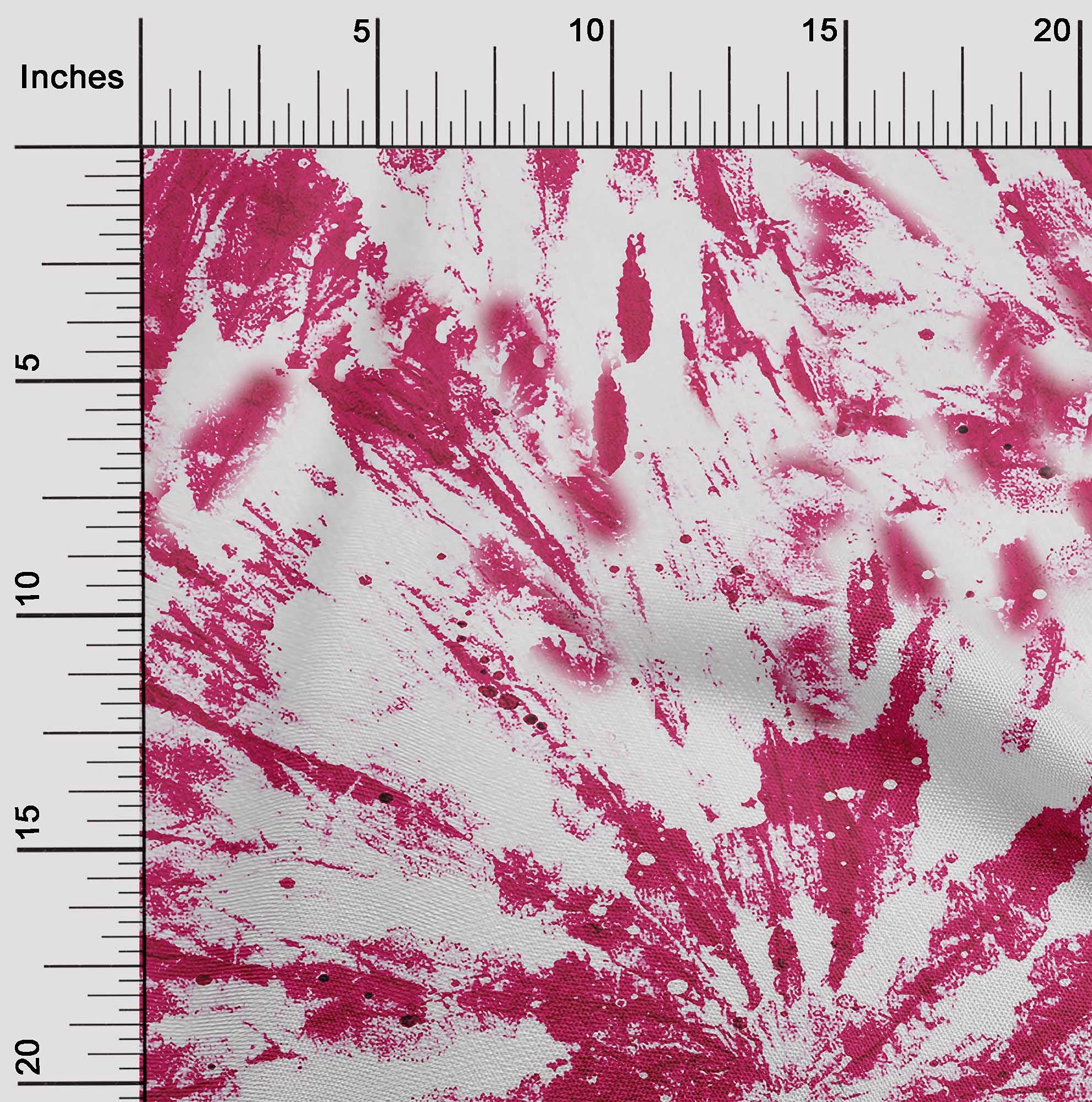 oneOone Cotton Jersey Red Tie Dye Fabric by The Yard - 58 Inch Wide Printed DIY Sewing Material for Clothing, Crafts & Home Decor | Perfect for T-Shirts, Dresses, Quilts and DIY Projects