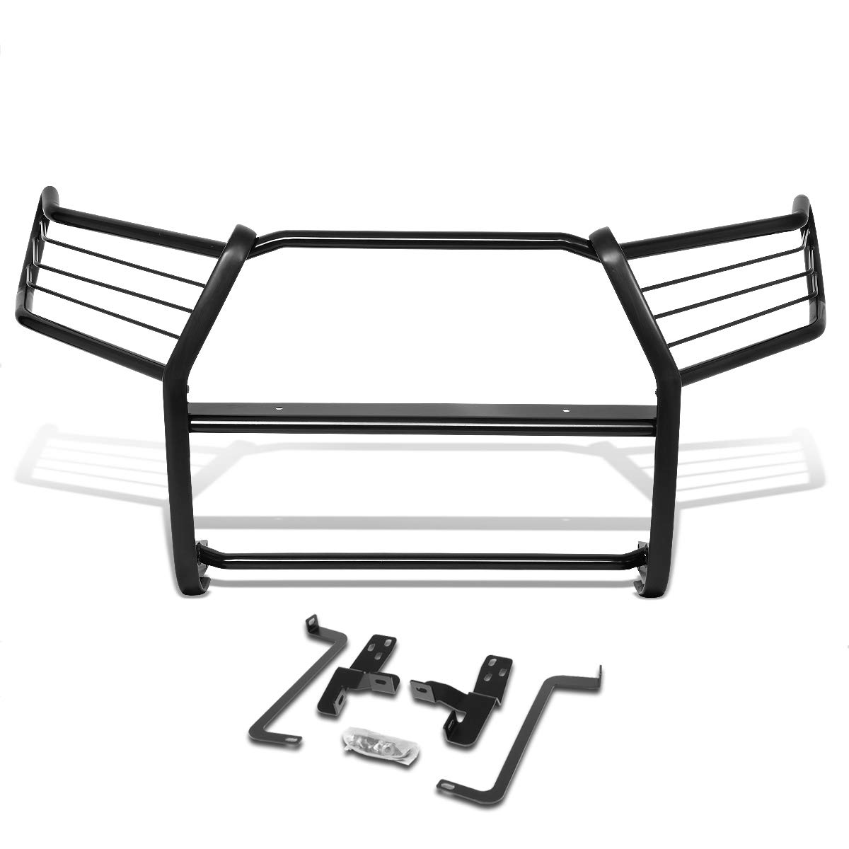 DNA Motoring GRILL-G-083-BK Black Powder-Coated Front Bumper Grille Guard | Compatible with 2016-2019 Toyota Tacoma | Off-Road Protection & Style Enhancement