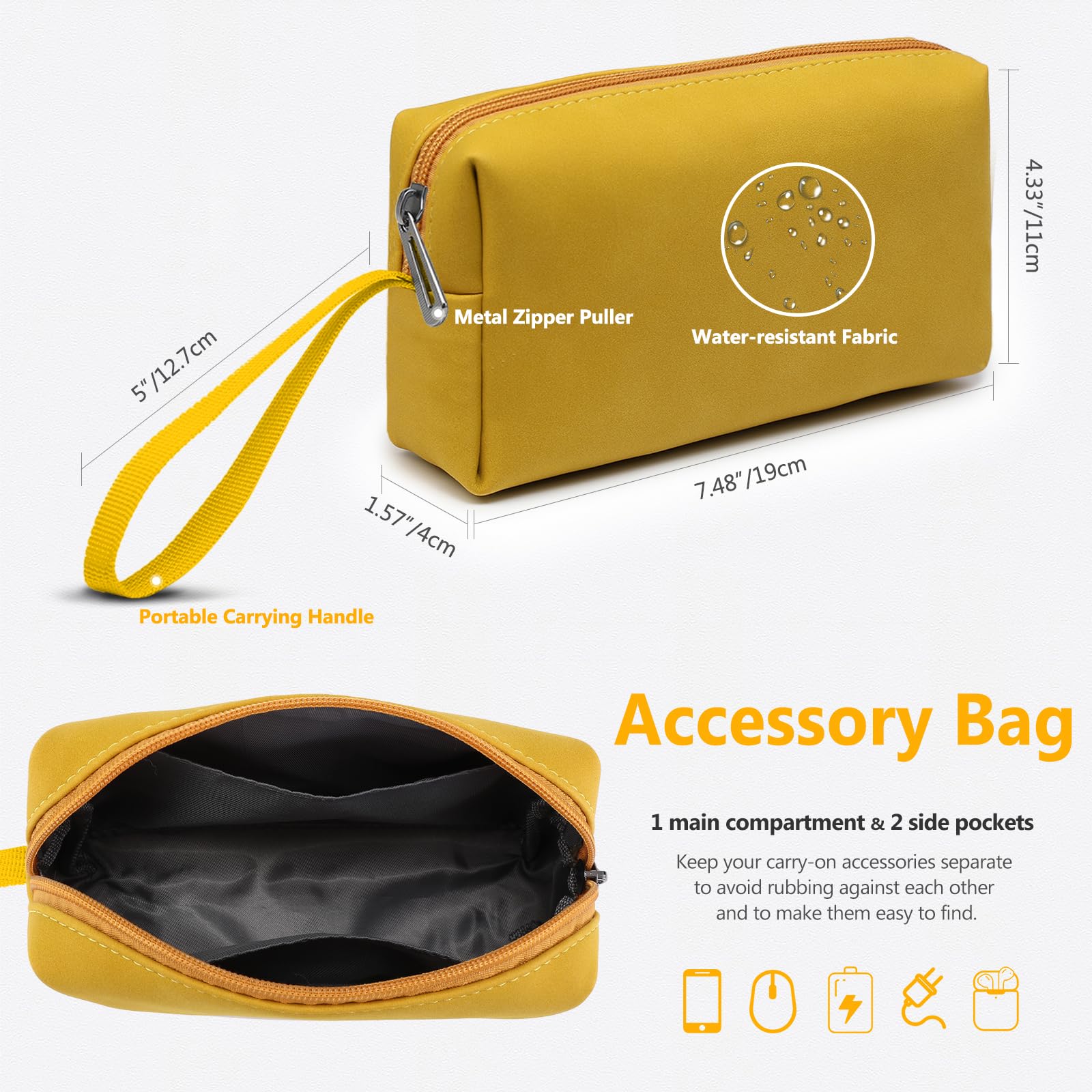 Premium 15-16 Inch Laptop Sleeve for MacBook Pro 16 M3/M2/M1 Pro/Max (2024-2019) & MacBook Pro 15 (2015-2012) - Faux Suede Leather Protective Case with Accessory Bag in Olive Yellow - Perfect for Business Travel, Office Use & Student Life