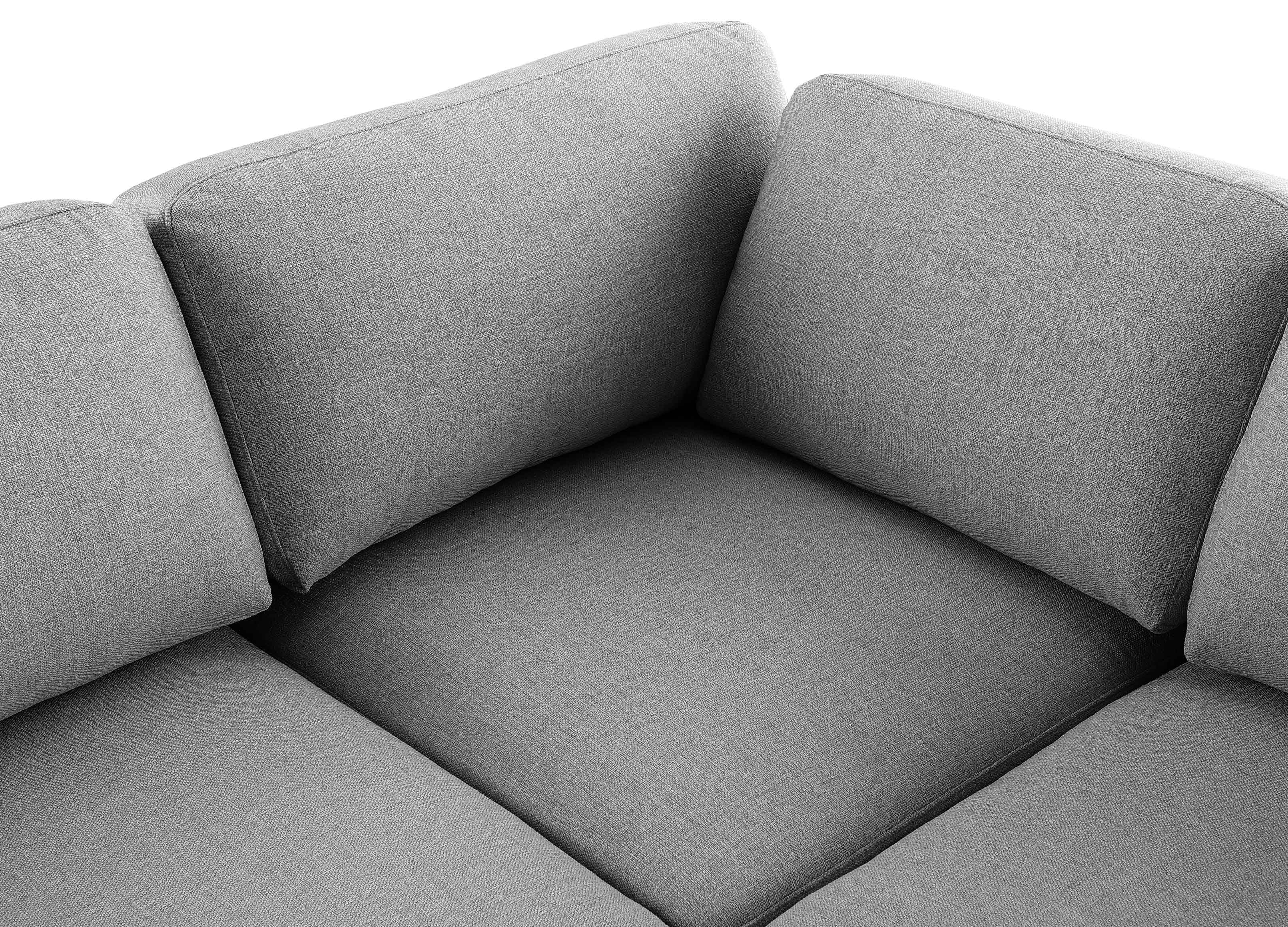 Beckham Durable Linen Textured Fabric Modular Sectional Sofa - Modern Living Room Furniture for Home & Office Comfort