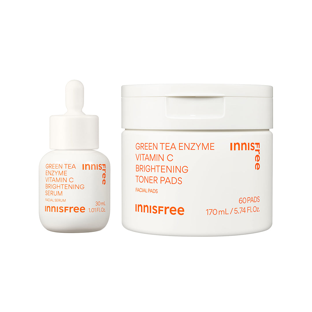 Vitamin C Brightening Power Duo - Skin Brightening Serum & Moisturizer Set for Glowing Complexion | Perfect for Daily Skincare Routine & Anti-Aging Care