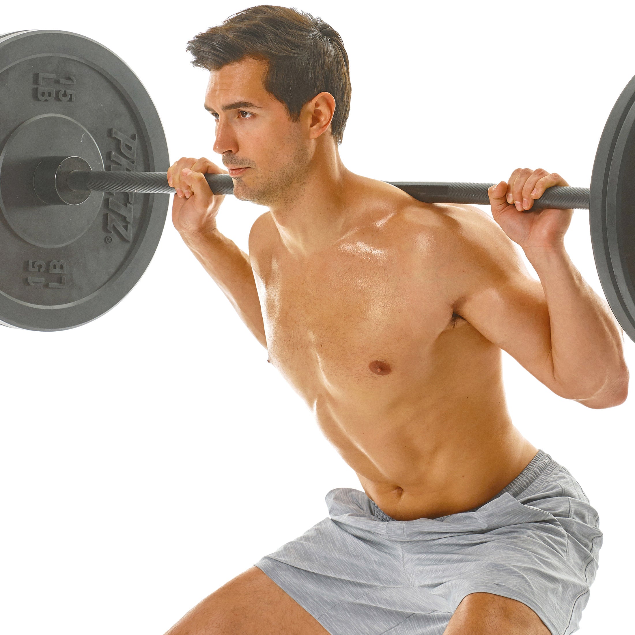 PRCTZ Olympic Bumper Weight Plates with Steel Insert - 10lb & 45lb Options for CrossFit, Powerlifting & Home Gym Workouts