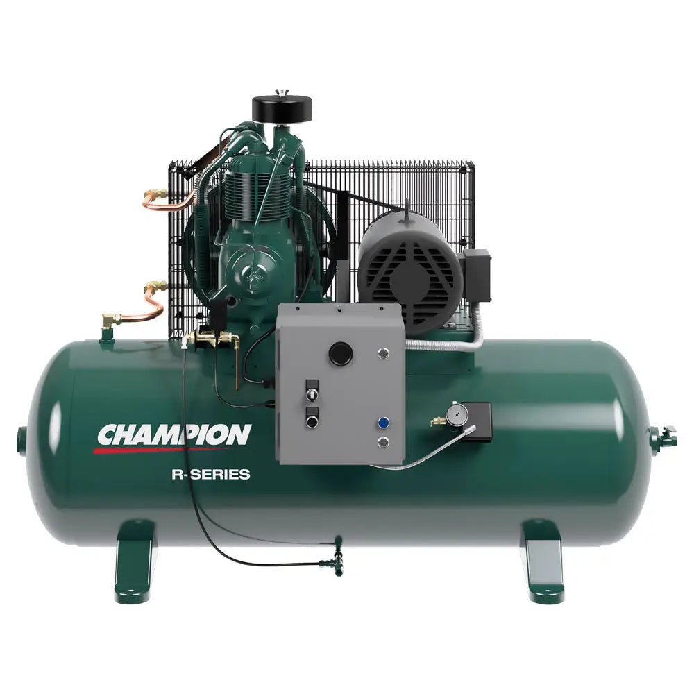 Champion 5HP R15 Series Horizontal Air Compressor 60 Gallon - Heavy Duty Industrial Air Compressor for Woodworking, Auto Repair & Construction Sites