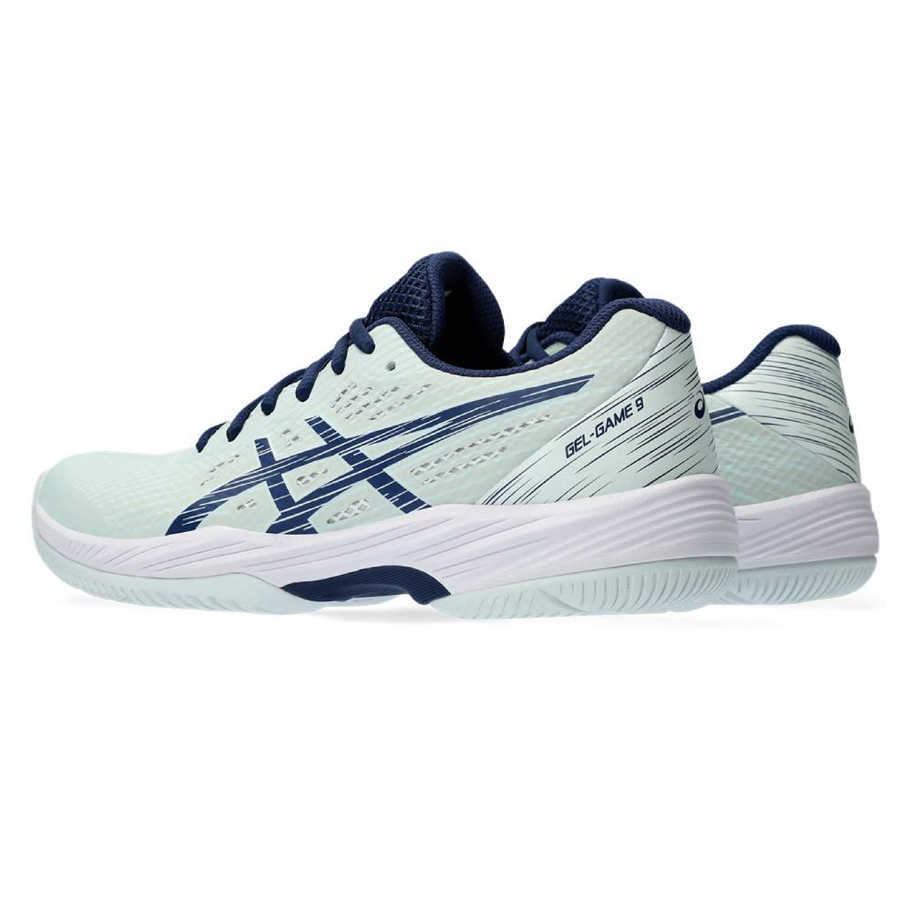 ASICS Gel Game 9 Women's Tennis Shoes - Lightweight & Supportive Court Shoes for Women in Pale Mint/Blue | Perfect for Tennis, Pickleball & Casual Wear