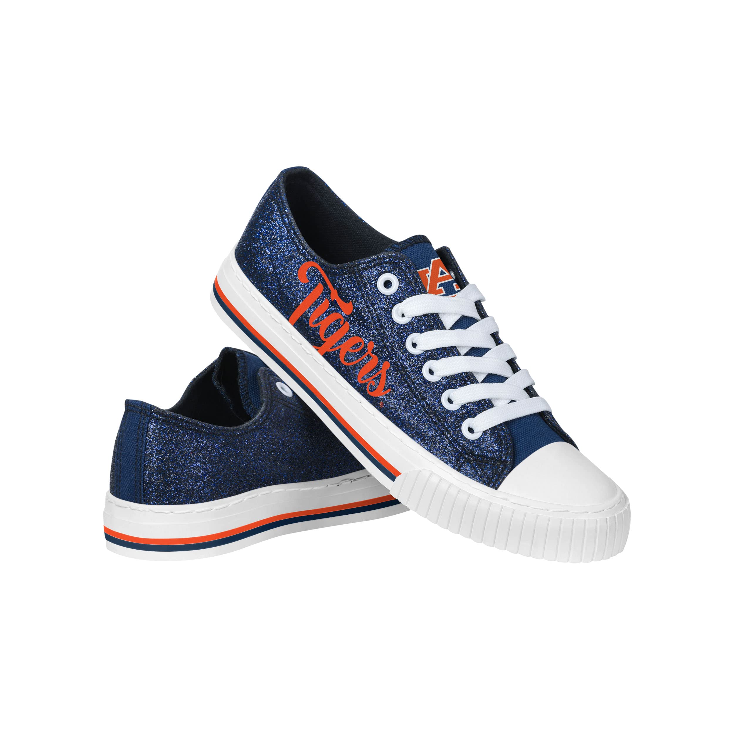 FOCO Women's NCAA College Team Logo Fashion Low Top Canvas Sneakers - Comfortable Casual Shoes for School, Sports & Everyday Wear