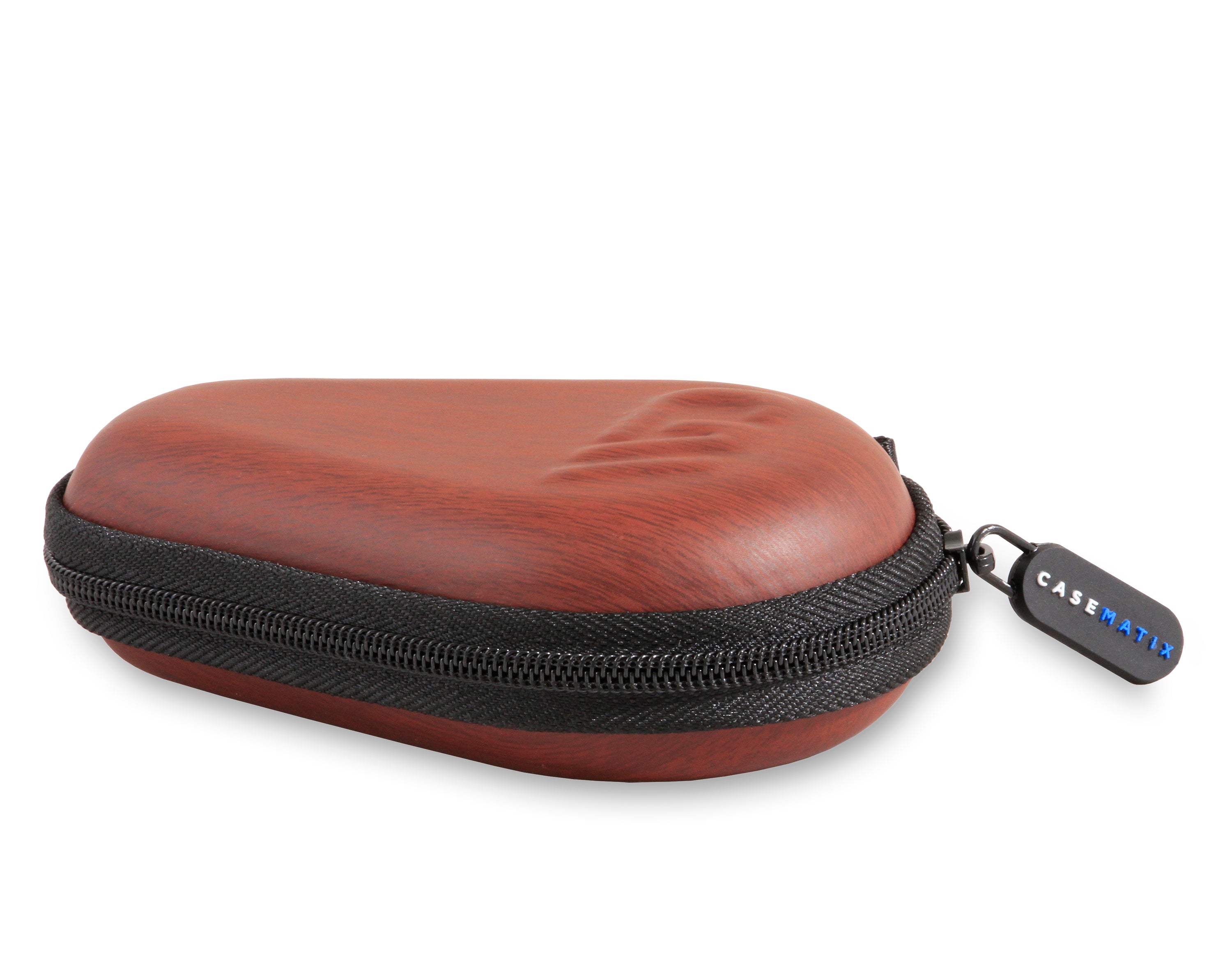 CASEMATIX Premium Watch Travel Case - Hard Shell Exterior & Cushion Foam Interior for Protection - Fits Watches Up to 56mm with Reinforced Zippers & Metal Carabiner - Perfect for Business Travel, Vacation & Watch Collection Storage