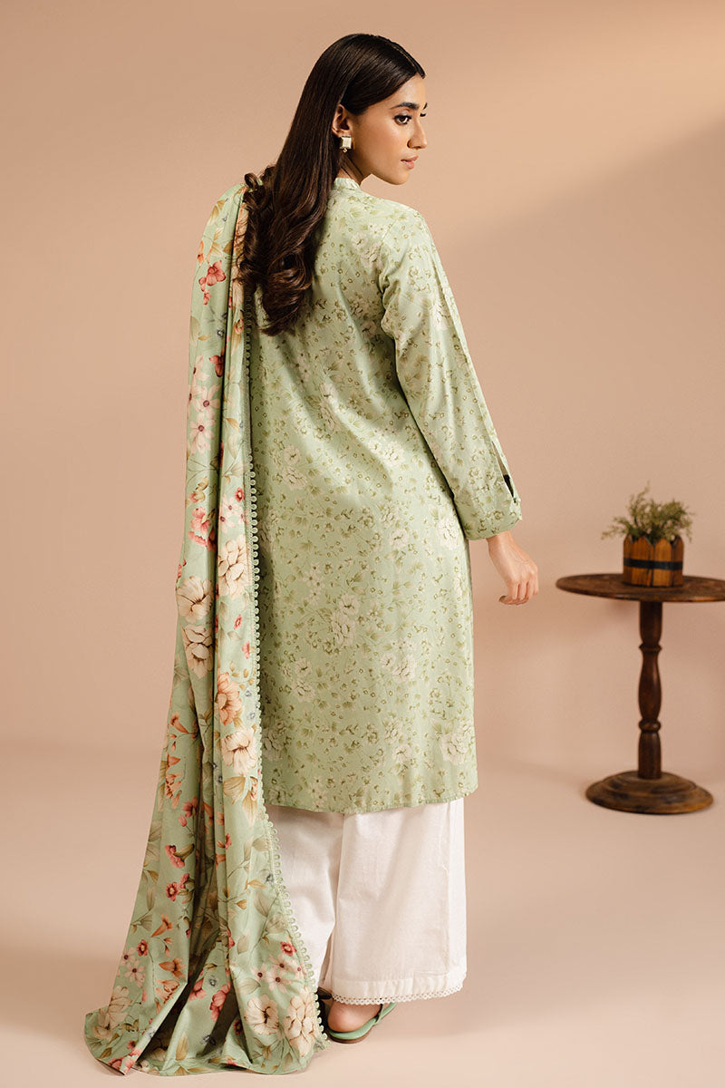 Elegant Mint Frost 2-Piece Set (Shirt & Dupatta) for Women - Perfect for Weddings, Parties & Festive Occasions