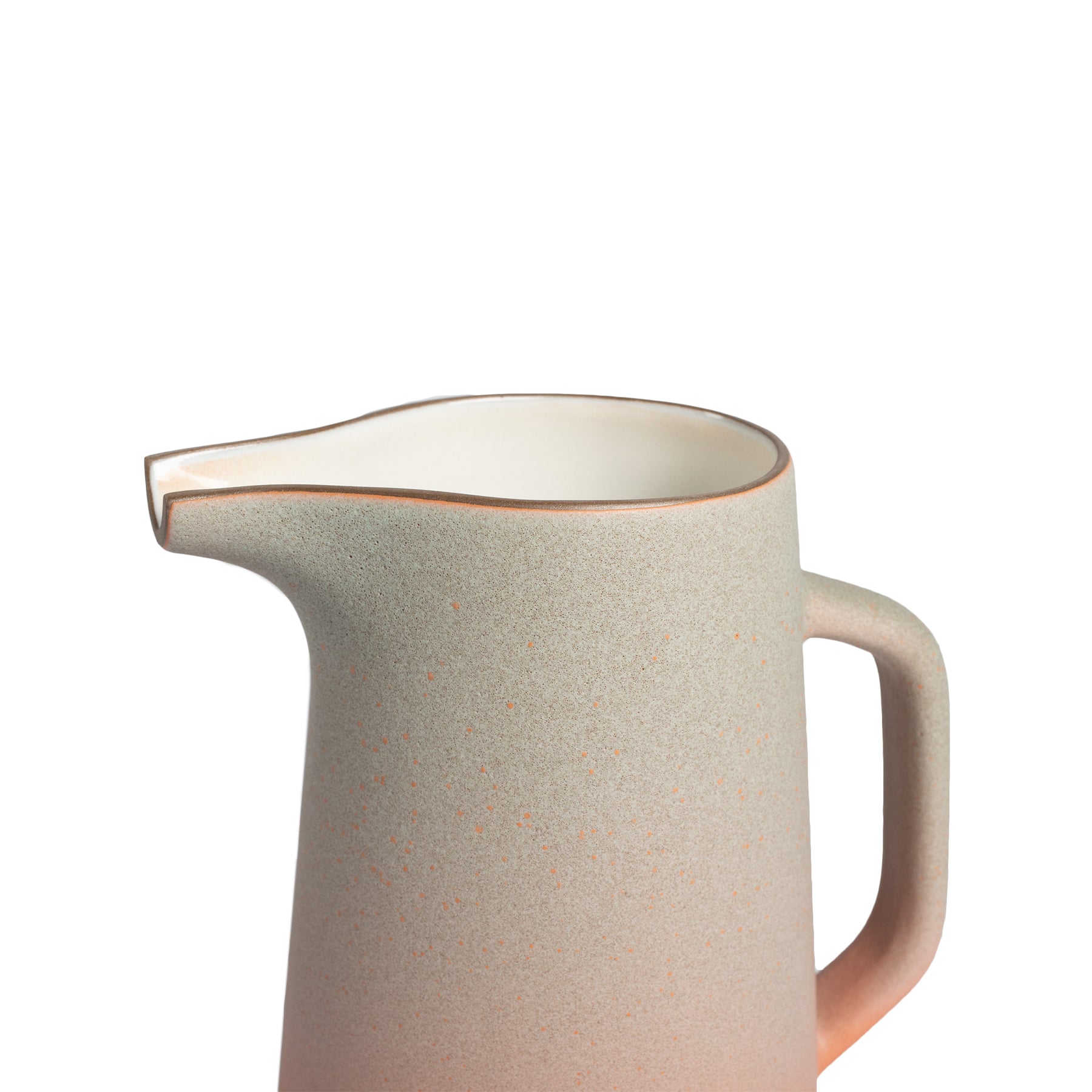 Large Glass Pitcher with Fog and Tangerine Design - Perfect for Iced Tea, Lemonade & Summer Beverage Serving