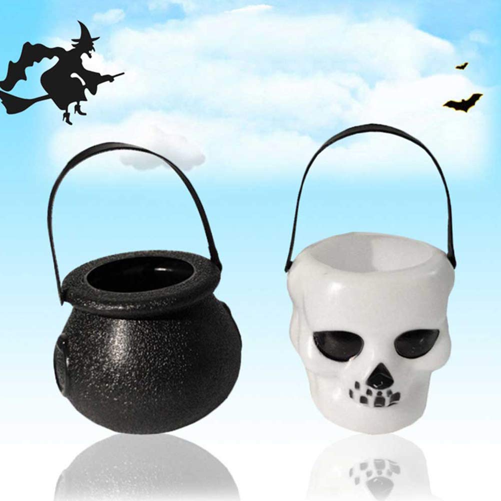 ABOOFAN 3-Piece Halloween Party Bags Set - Candy Buckets for Trick or Treat, Pumpkin Lanterns & Skull Themed Treat Bags - Perfect for Halloween Parties, Baby Baptism Decor & Fruit Themed Events