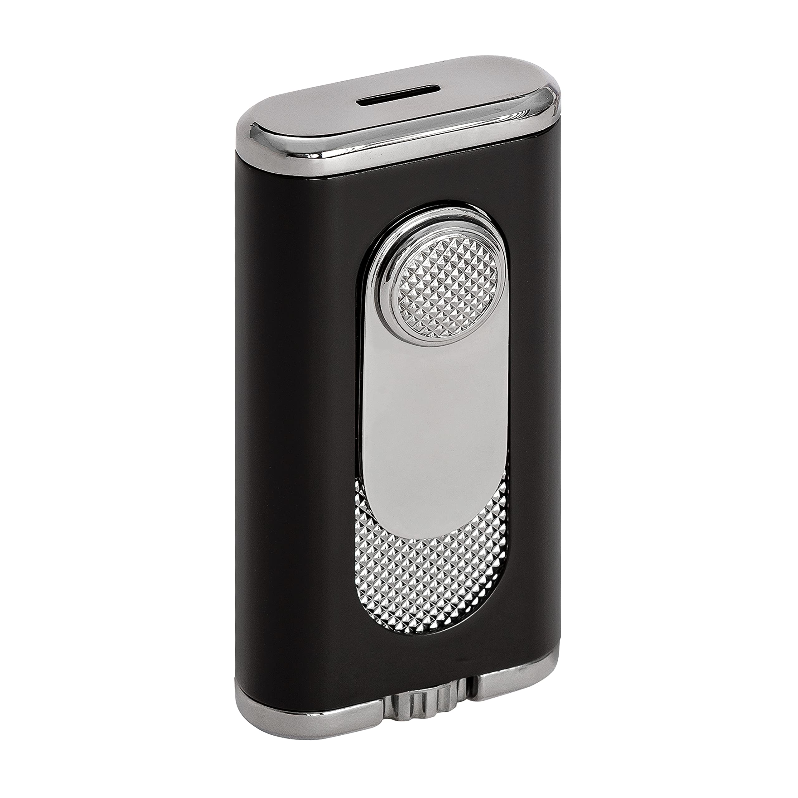 Xikar Verano Flat Flame Cigar Lighter - Elegant Black Metal Lighter with Gift Box | Perfect for Cigar Enthusiasts & Luxury Gifts | Ideal for Outdoor Smoking, Special Occasions & Collectors