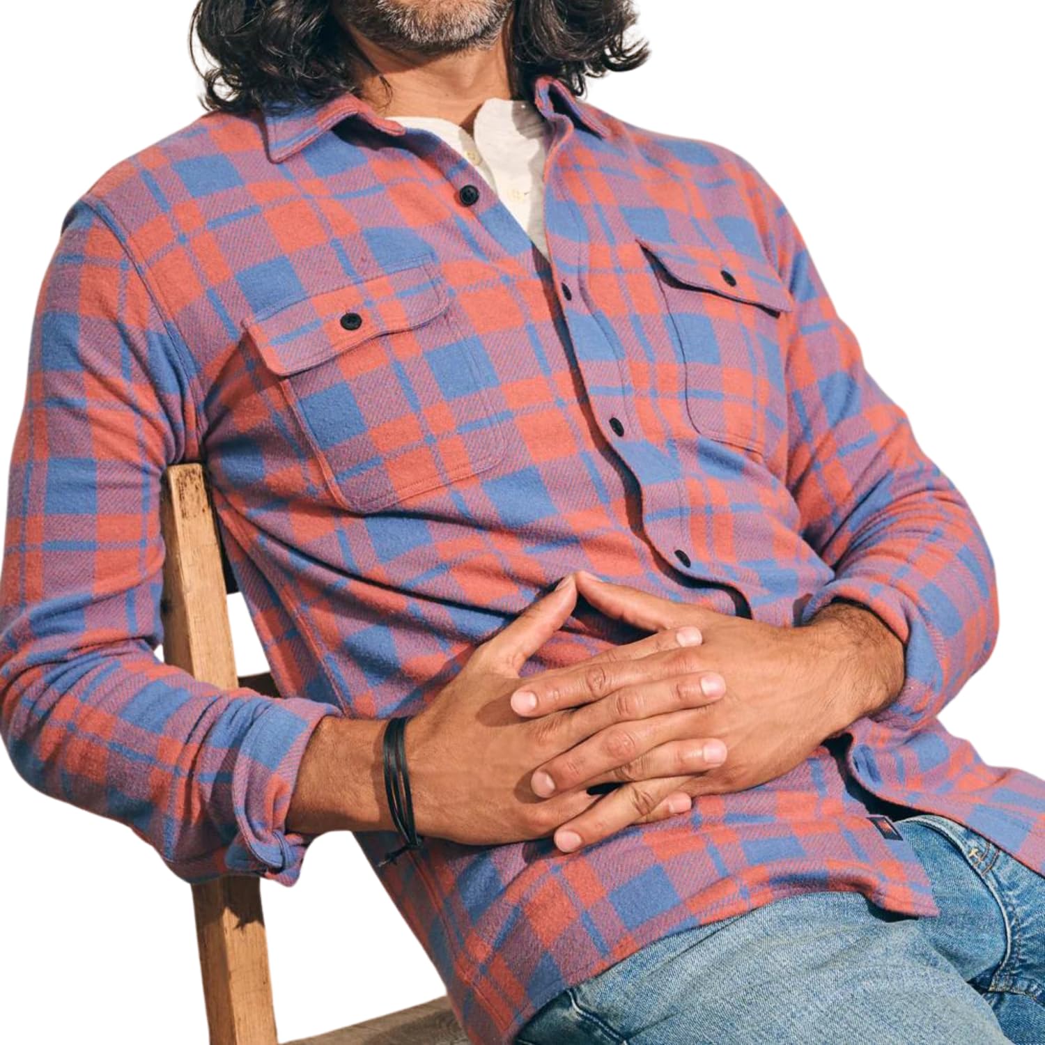 Faherty Men's Legend Sweater Shirt - Soft Cotton Blend Pullover for Casual & Layered Looks | Perfect for Fall, Winter & Outdoor Activities