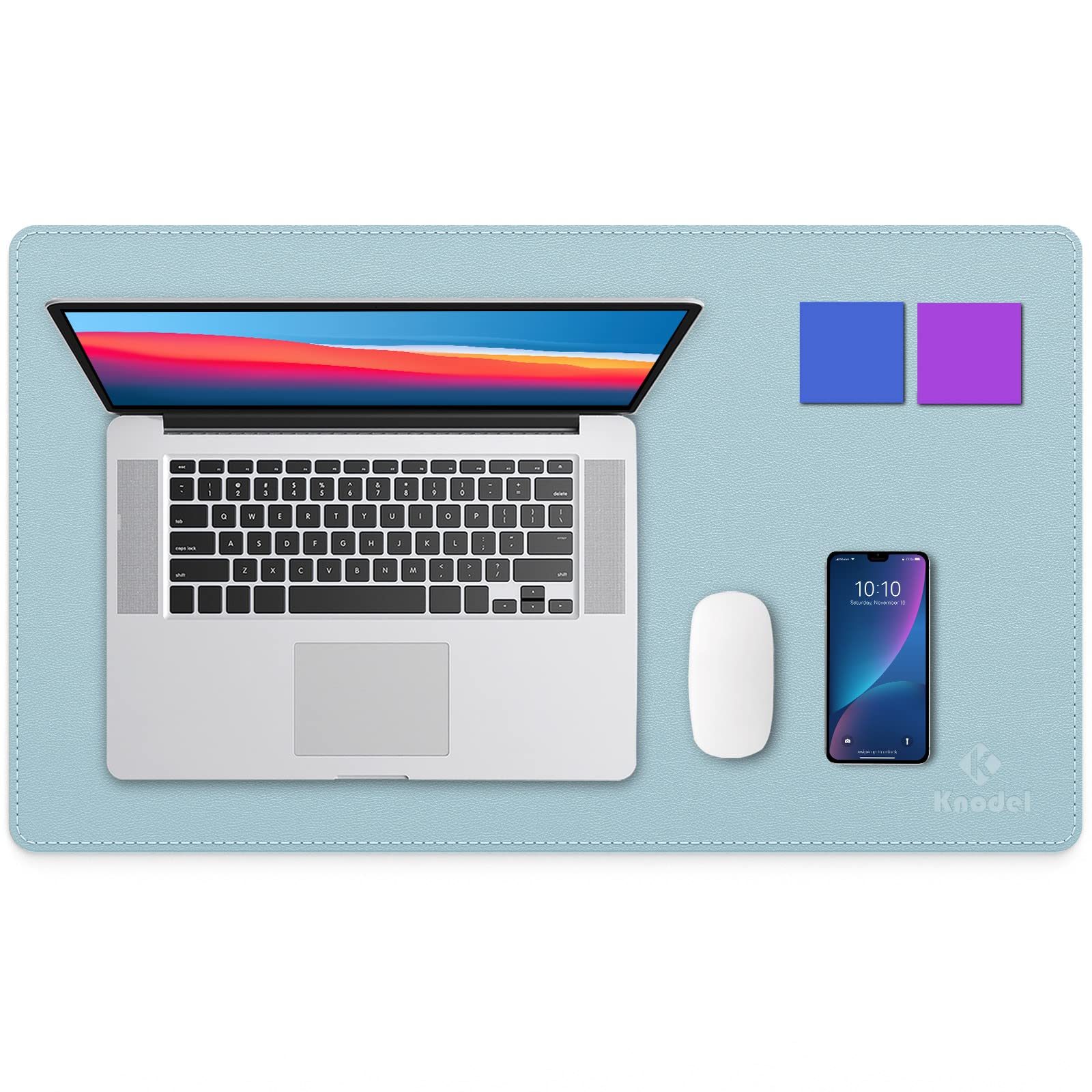Premium Dual-Sided PVC Leather Desk Mat - Waterproof Office Desk Blotter Pad Protector (23.6