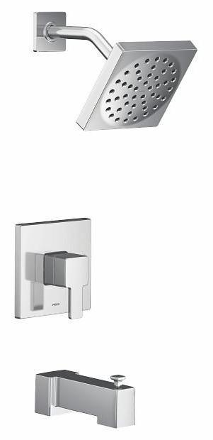 Moen UTS2713EP 90 Degree M Core 2 Series Tub and Shower Trim in Chrome - Eco Performance Water-Saving Faucet for Bathroom Remodeling & Modern Home Upgrades