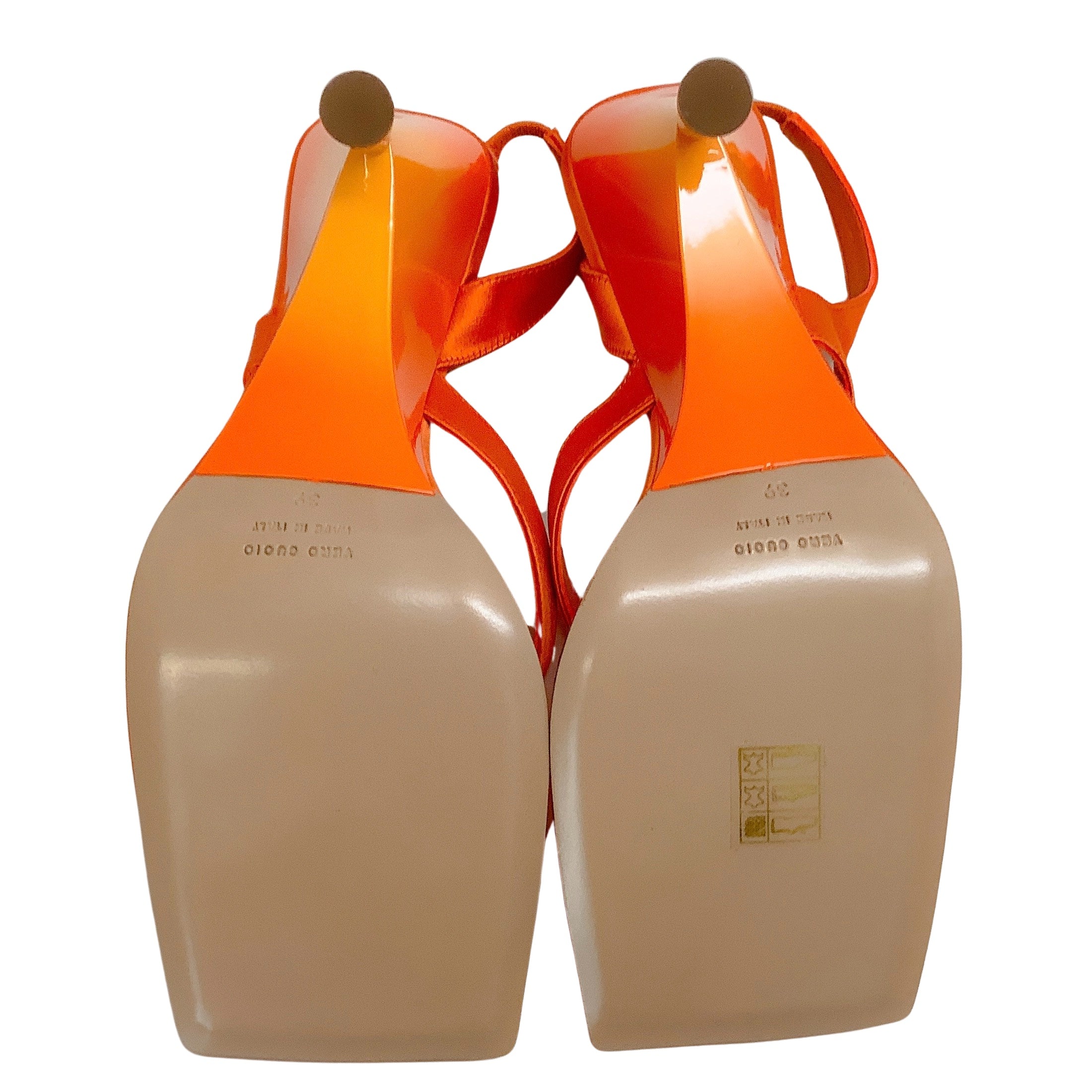 GIA Certified Orange Satin Rosie 12 Wedge Sandals for Women - Comfortable High Heel Summer Shoes for Beach, Party & Casual Wear