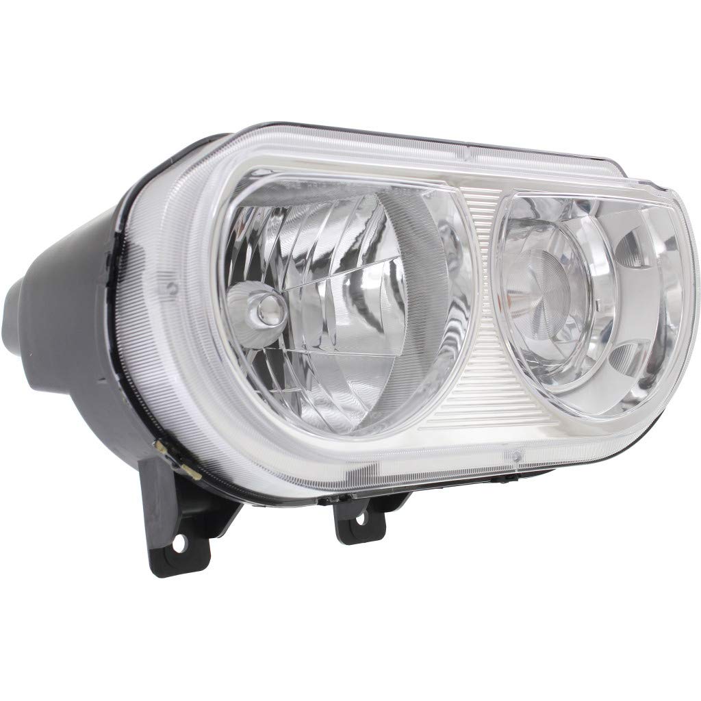 2008-2014 Dodge Challenger Passenger Side Headlight Assembly with Bulbs - CAPA Certified Replacement for CH2519137 | CarLights360 | Perfect for Night Driving & Auto Restoration Projects