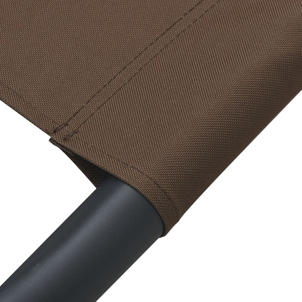 Brown Outdoor Patio Lounge Bed - Waterproof & UV Resistant Fabric for Garden, Poolside, and Backyard Relaxation
