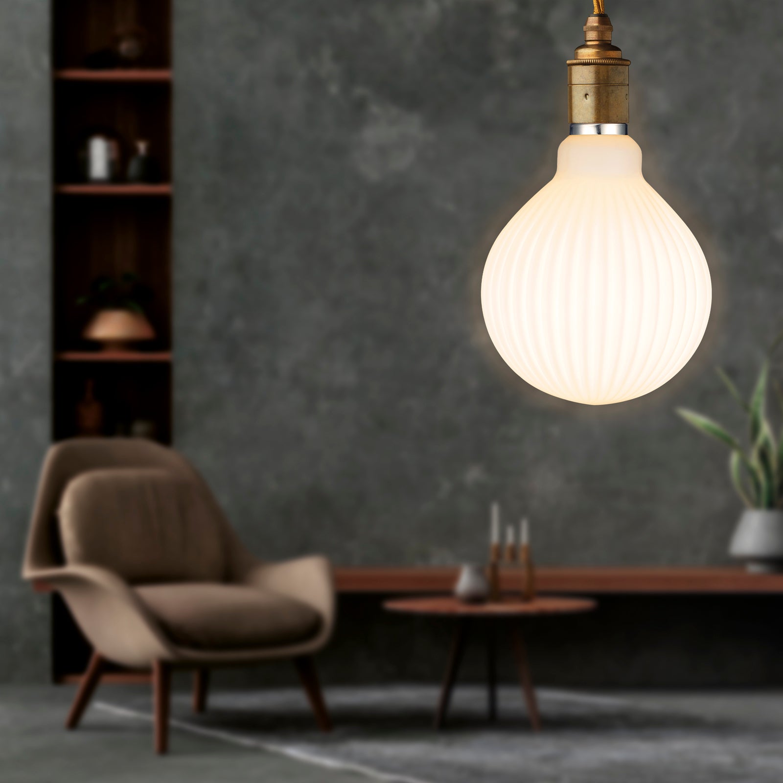 4W G125 LED Textured Glass Decorative Globe Opal Bulb - E27 Base - Warm White Light for Home, Restaurant, and Hotel Lighting