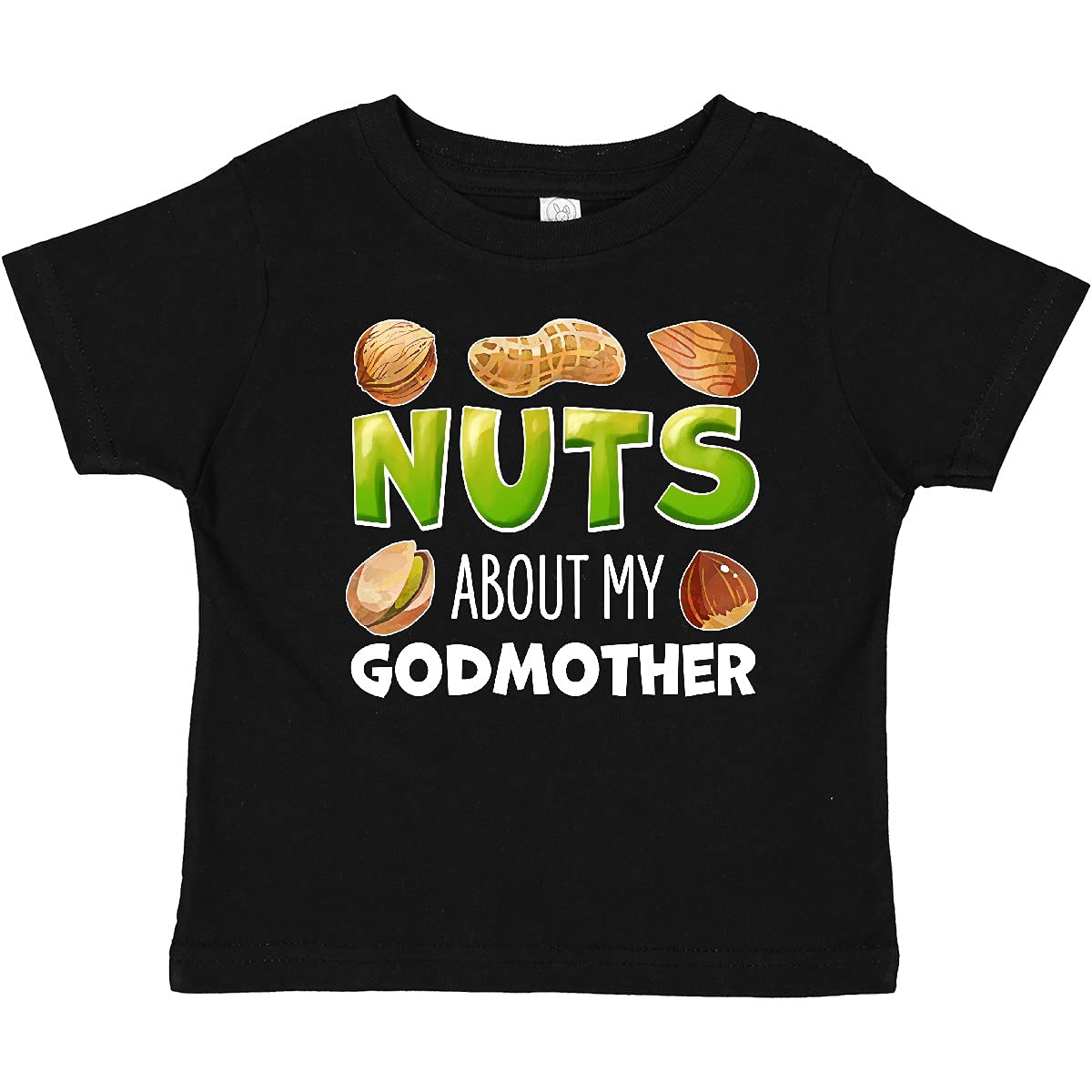 Buy Inktastic Nuts About My Godmother Peanut Almond Pistachio Baby T-Shirt - Cute Funny Graphic Tee for Toddlers & Infants - Perfect Gift for Godmothers & Nut Lovers - Great for Family Photos, Birthdays & Special Occasions