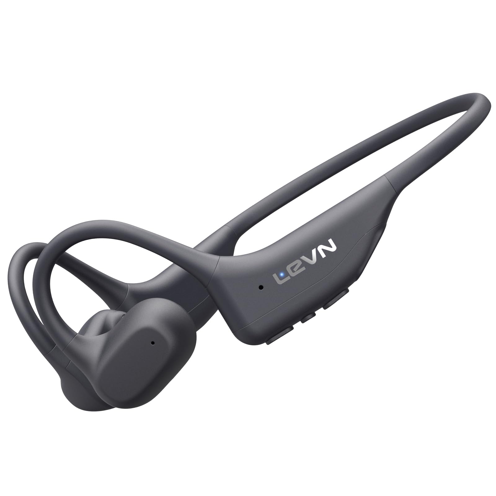 LEVN Open Ear Wireless Bluetooth Headphones with Built-in Mic - 14H Playtime, IPX5 Sweatproof & Waterproof - Perfect for Running, Cycling, Gym Workouts & Hands-Free Calls | Comfortable Sports Headset for Outdoor Activities & Commuting
