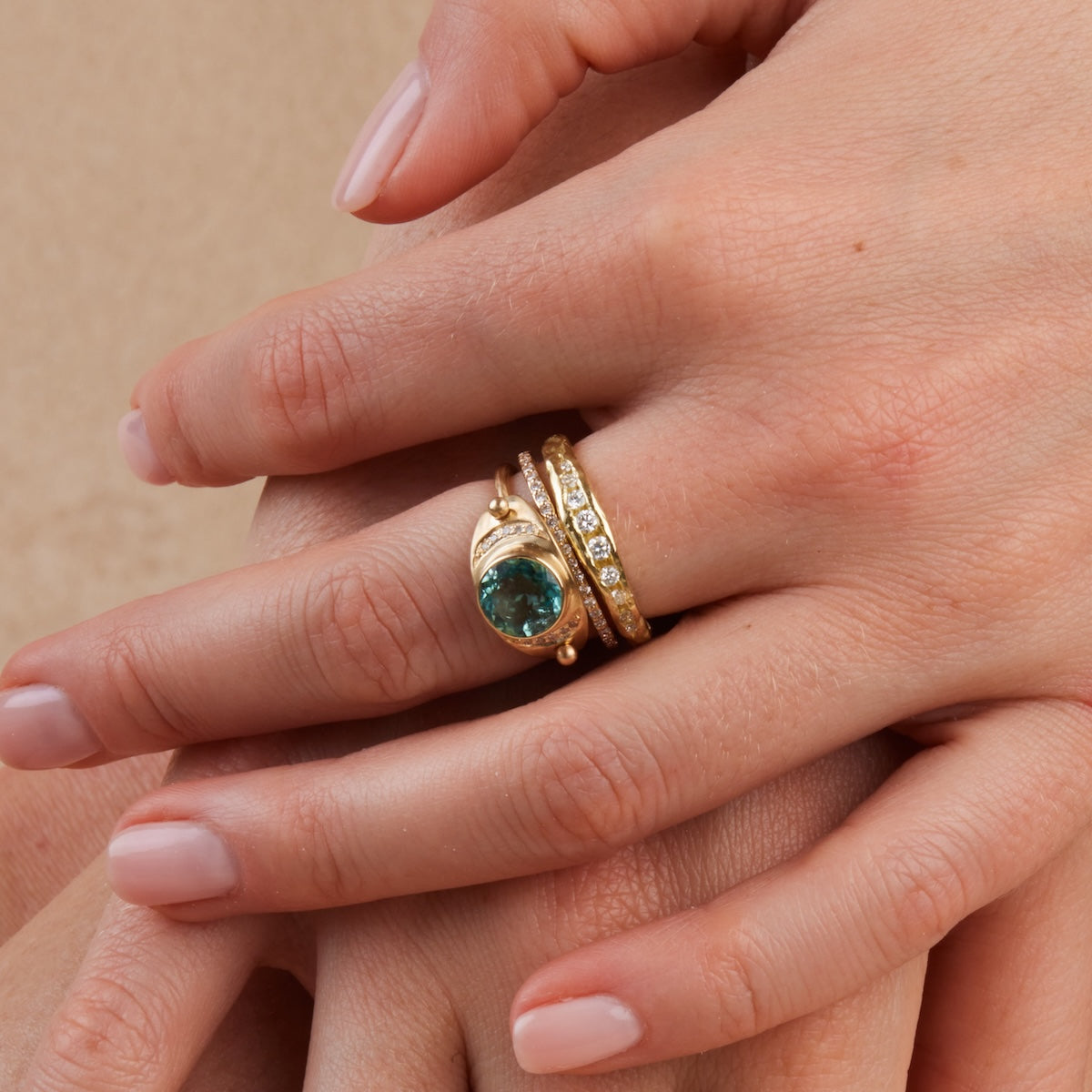 Tourmaline Plate Ring - Unique Handmade Jewelry for Women - Perfect for Weddings, Parties & Special Occasions