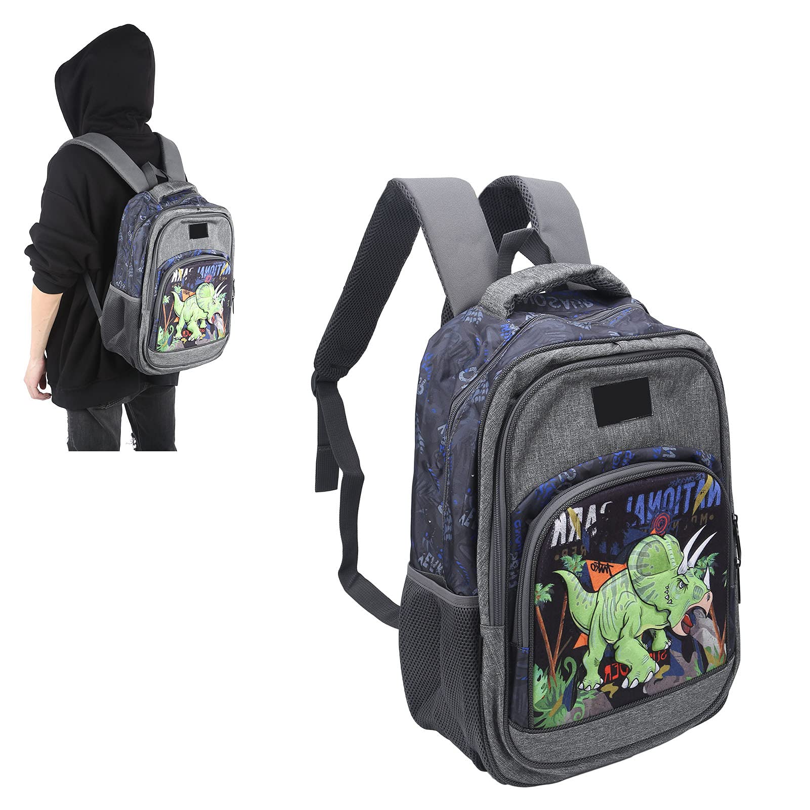Breathable Adjustable Lightweight School Backpack for Students - Comfortable Book Bag for Travel, Shopping & Daily Use (Light Gray) - Perfect for School, College, Commuting & Outdoor Activities