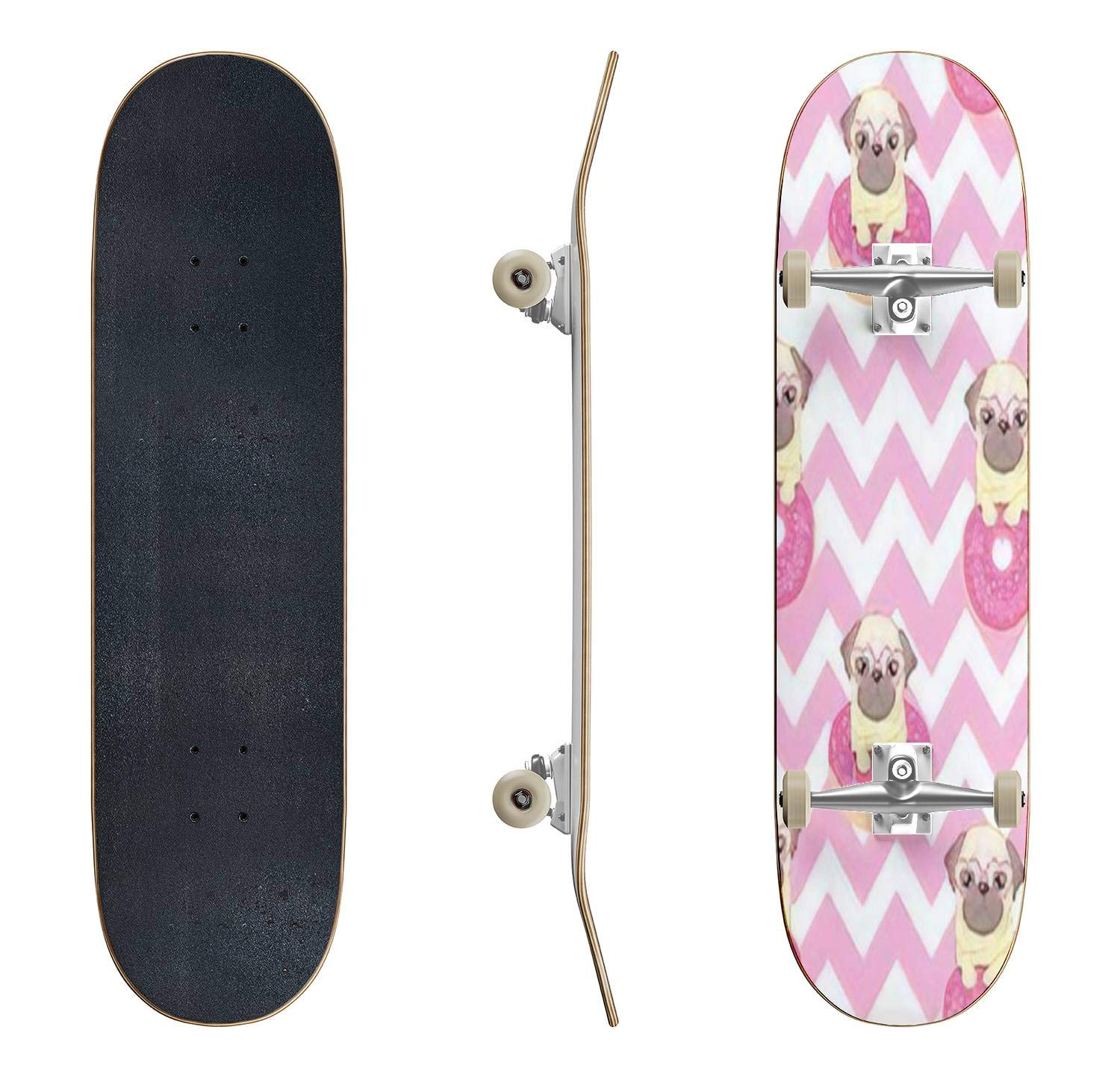 EFTOWEL Skateboards - Vector Seamless Robots Pattern Longboard for Beginners & Professionals | Classic Concave Deck | Cool Teen Gifts for Extreme Sports | Perfect for Street Skating, Commuting & Skatepark Tricks