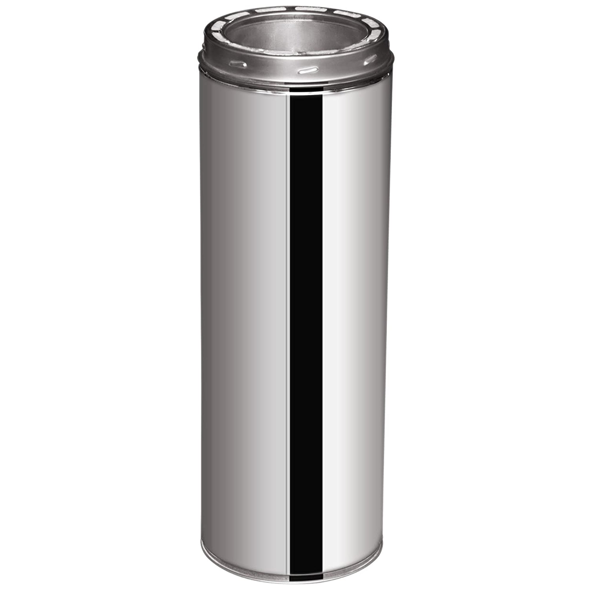 6-Inch Inner Diameter x 48-Inch Long Double Wall Chimney Pipe - Durable Stainless Steel Chimney Liner for Wood Stove, Fireplace & Pellet Stove Venting - Indoor/Outdoor Use