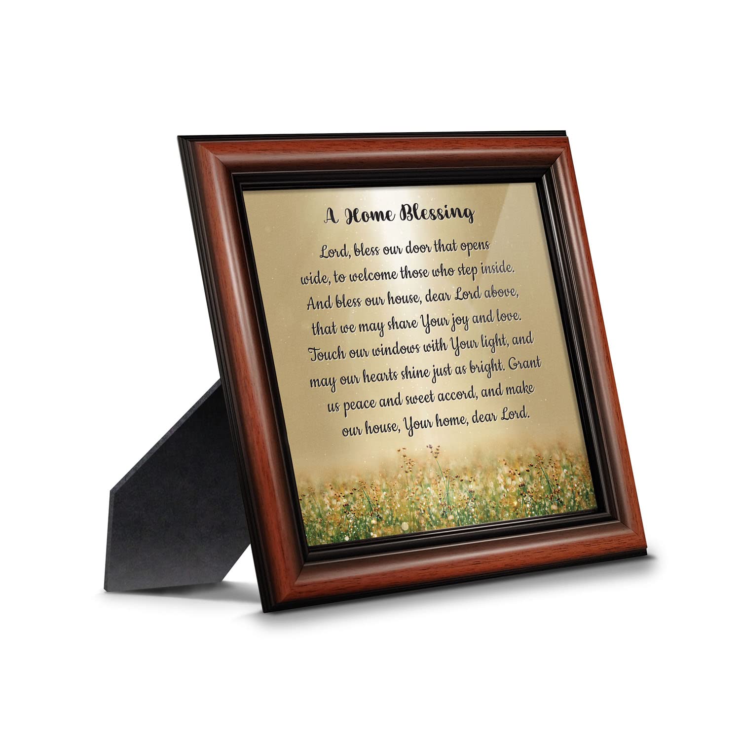 God Bless This Home Sign - Rustic Farmhouse Wall Decor for Living Room, Bedroom & Entryway - Inspirational Christian Home Blessing Gift (8767W)