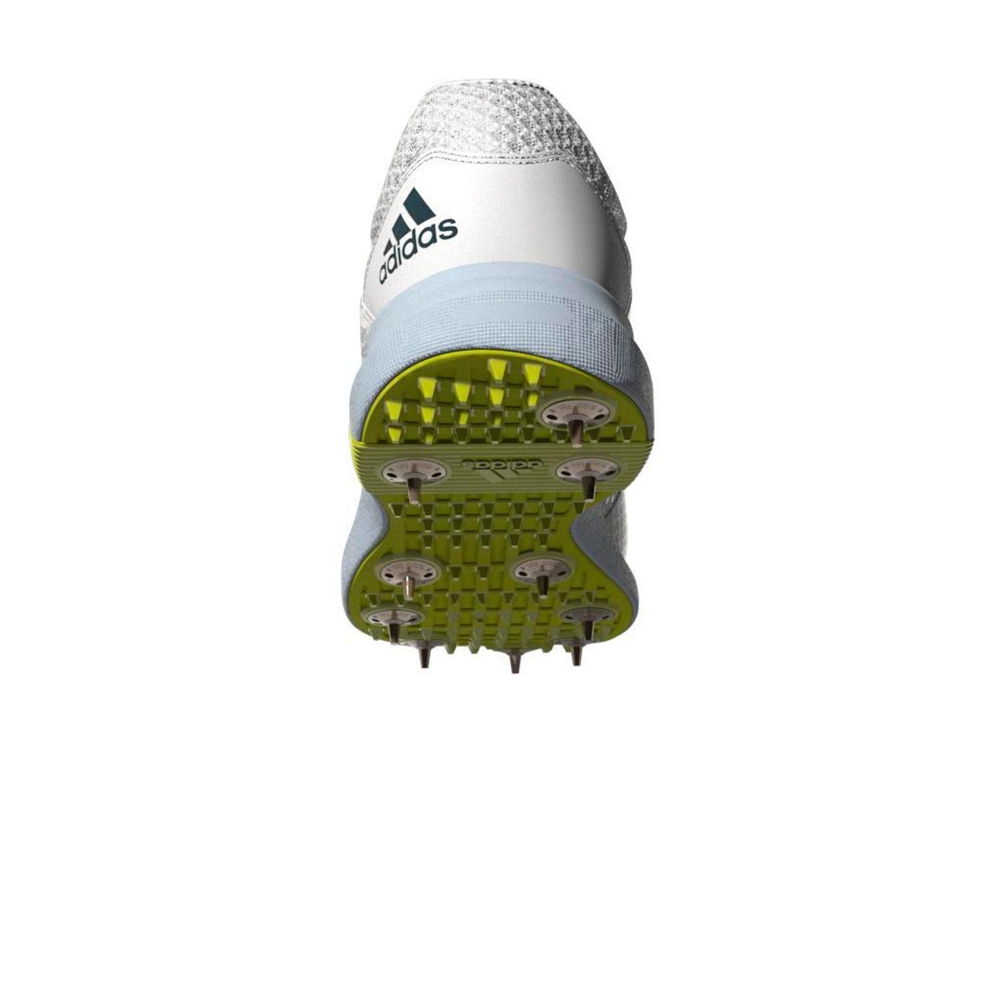 Adidas Adipower Vector MID Cricket Shoes - White & Yellow | High-Performance Cricket Footwear for Matches & Training