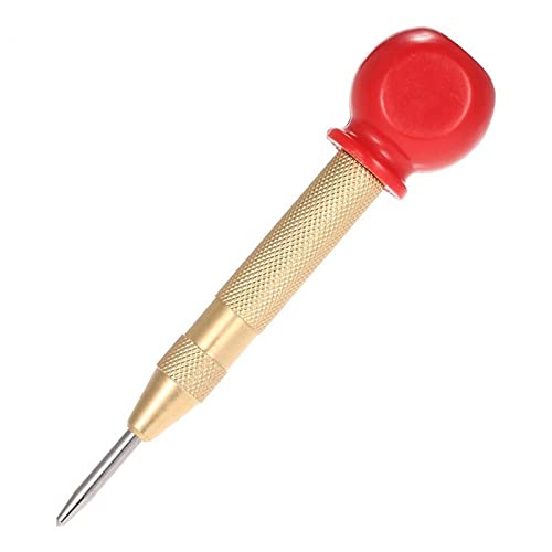 5 Inch Spring Loaded Automatic Center Punch - High Speed Steel Drill Bit for Metal (130mm) - Perfect for Precision Marking & Starting Holes in Metalworking, Woodworking & DIY Projects