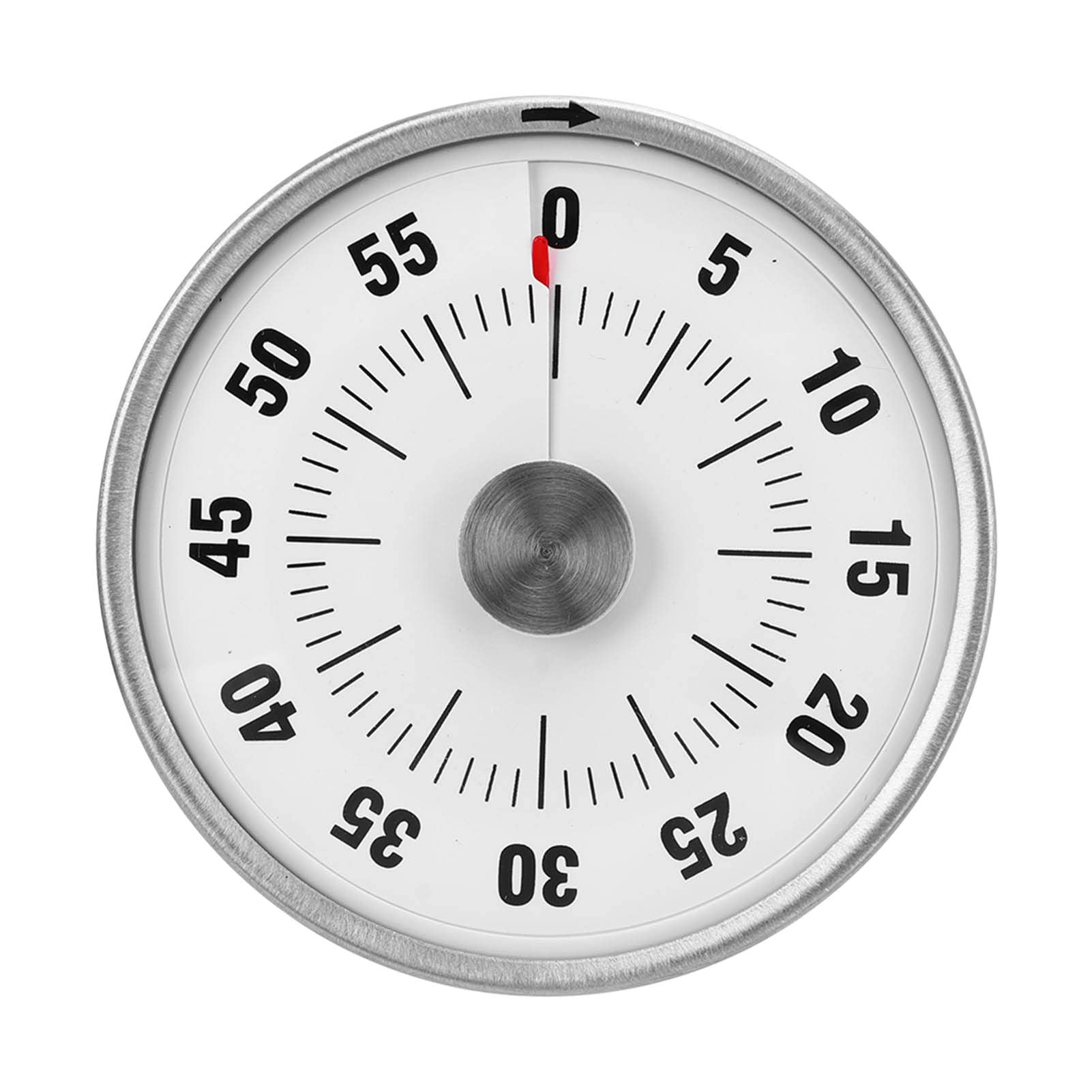 60 Minute Magnetic Mechanical Kitchen Timer with Loud Alarm - Visual Countdown Cooking Timer for Baking, Steaming & BBQ - Perfect for Kids and Adults (White) | Ideal for Home Kitchens, Baking Classes & Outdoor Grilling