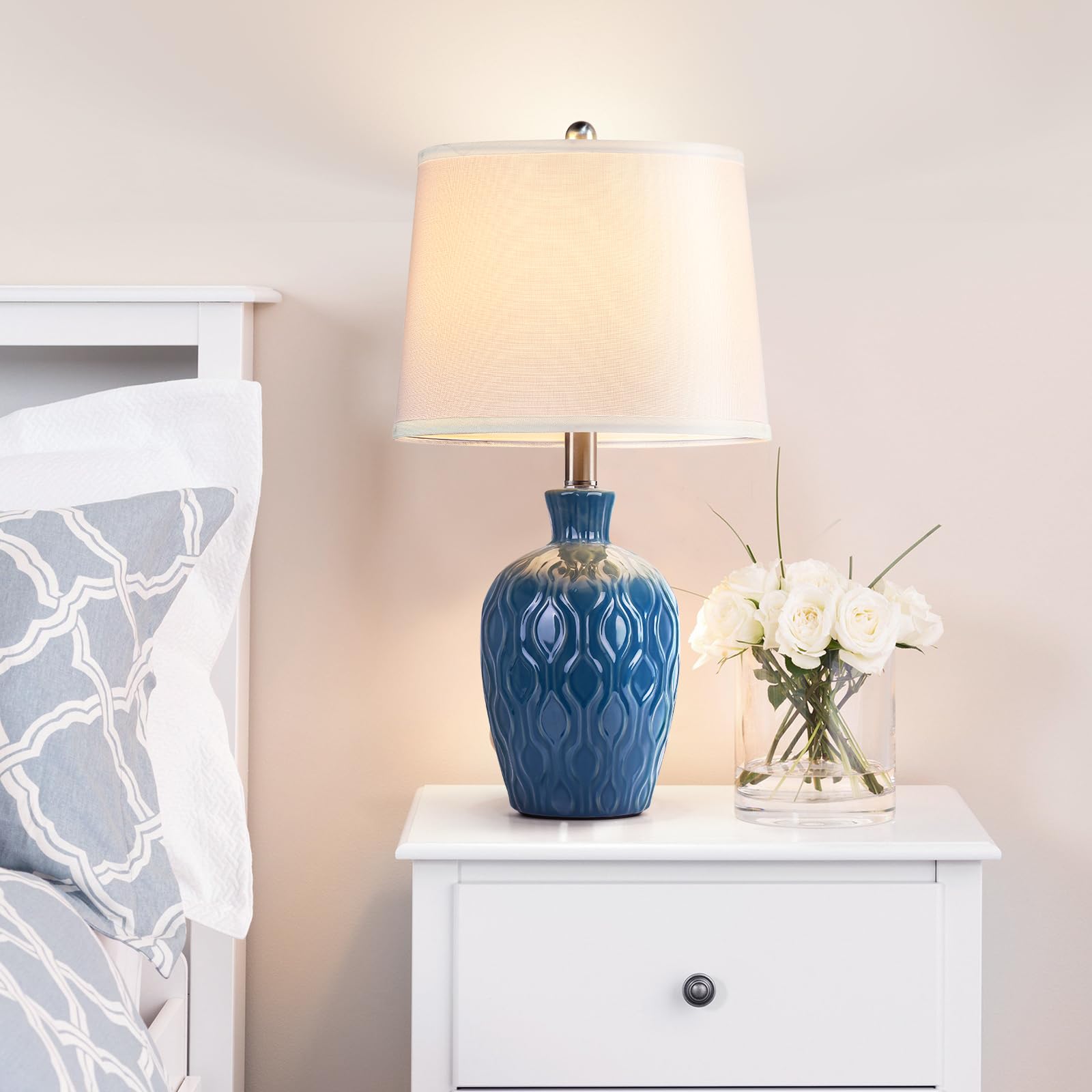 Vintage Ceramic Table Lamps Set of 2 - 21