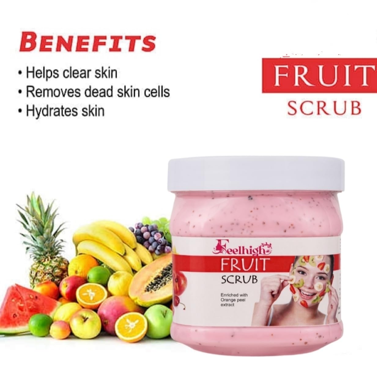 Best Fruit Face & Body Scrub for Glowing Skin - Natural Exfoliator for Smooth Complexion - Perfect for Daily Skincare & Spa Days