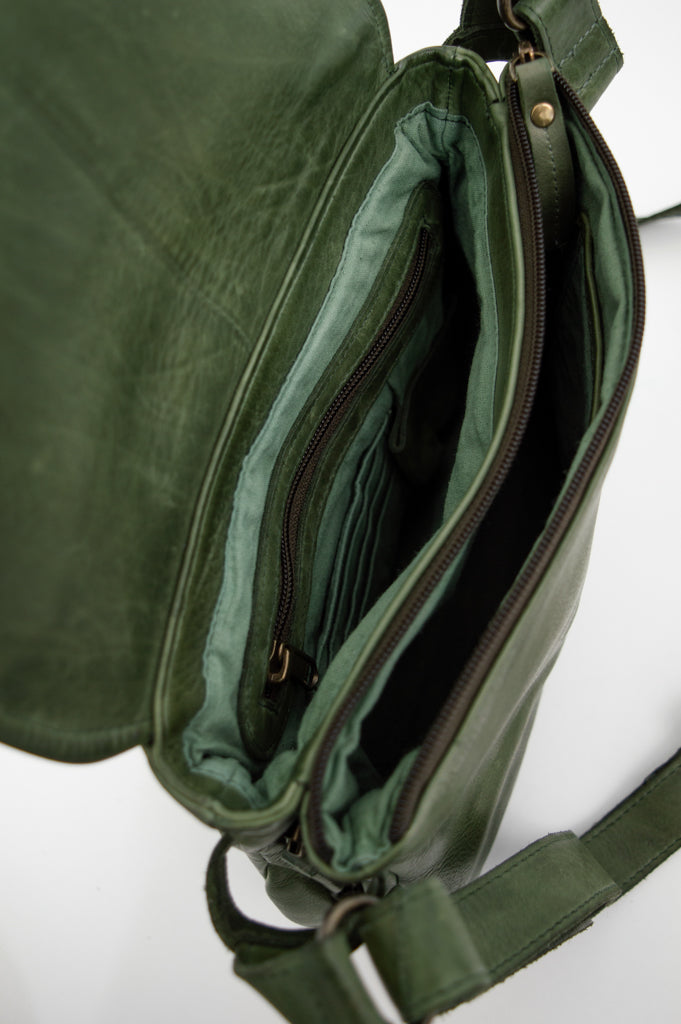 Premium Olive Leather Handbag for Women - Stylish & Durable Crossbody Purse - Perfect for Work, Travel & Everyday Use