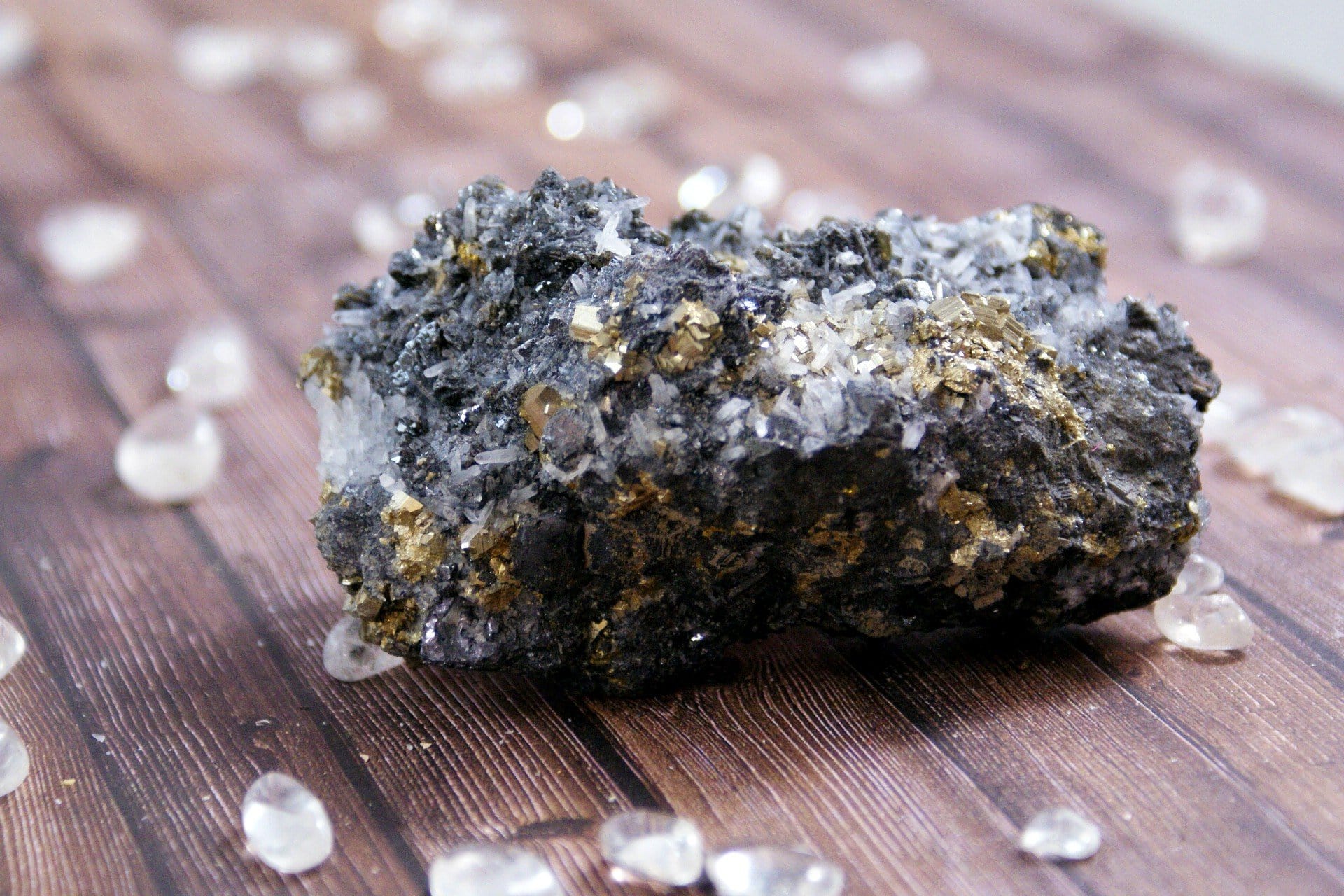 Natural Bulgarian Galena, Pyrite & Sphalerite Mineral Specimen - Collectible Crystals for Home Decor, Geology Study & Gift Giving