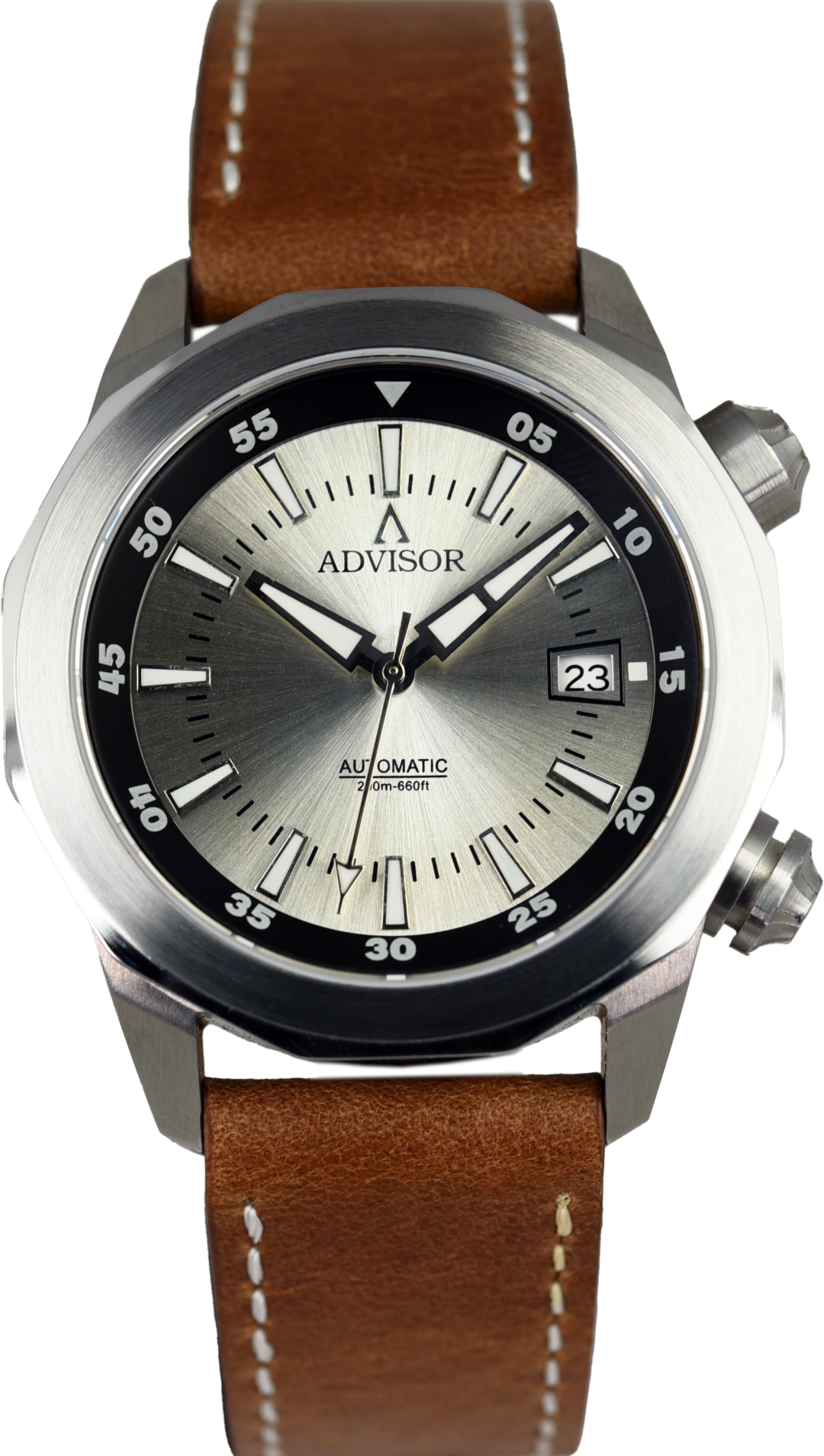 Pre-Owned Advisor Ascent Classic Steel White Watch - Luxury Stainless Steel Timepiece for Men | Perfect for Business, Formal Events & Everyday Wear