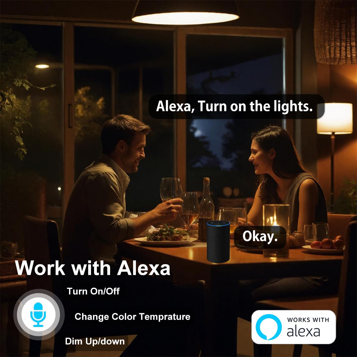 ILC G120 LED Large Globe Light Bulbs 15W (2 Pack) - Alexa Compatible, 150W Equivalent, 2700K-6000K Adjustable Color Temperature, E26 Base, CRI>95+ - Perfect for Living Room, Bedroom, or Smart Home Lighting