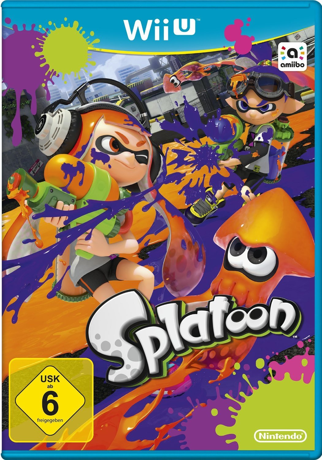 Nintendo Wii U 32GB Black Console with Preinstalled Mario Kart 8 & Splatoon Download Code - Perfect for Family Game Nights and Multiplayer Fun