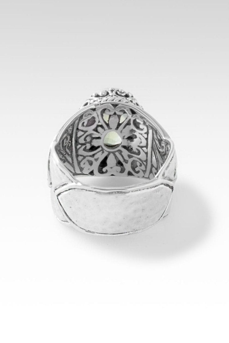 Prehnite Heaven and Earth Ring™ - Elegant Gemstone Jewelry for Women, Spiritual Healing & Meditation Accessory