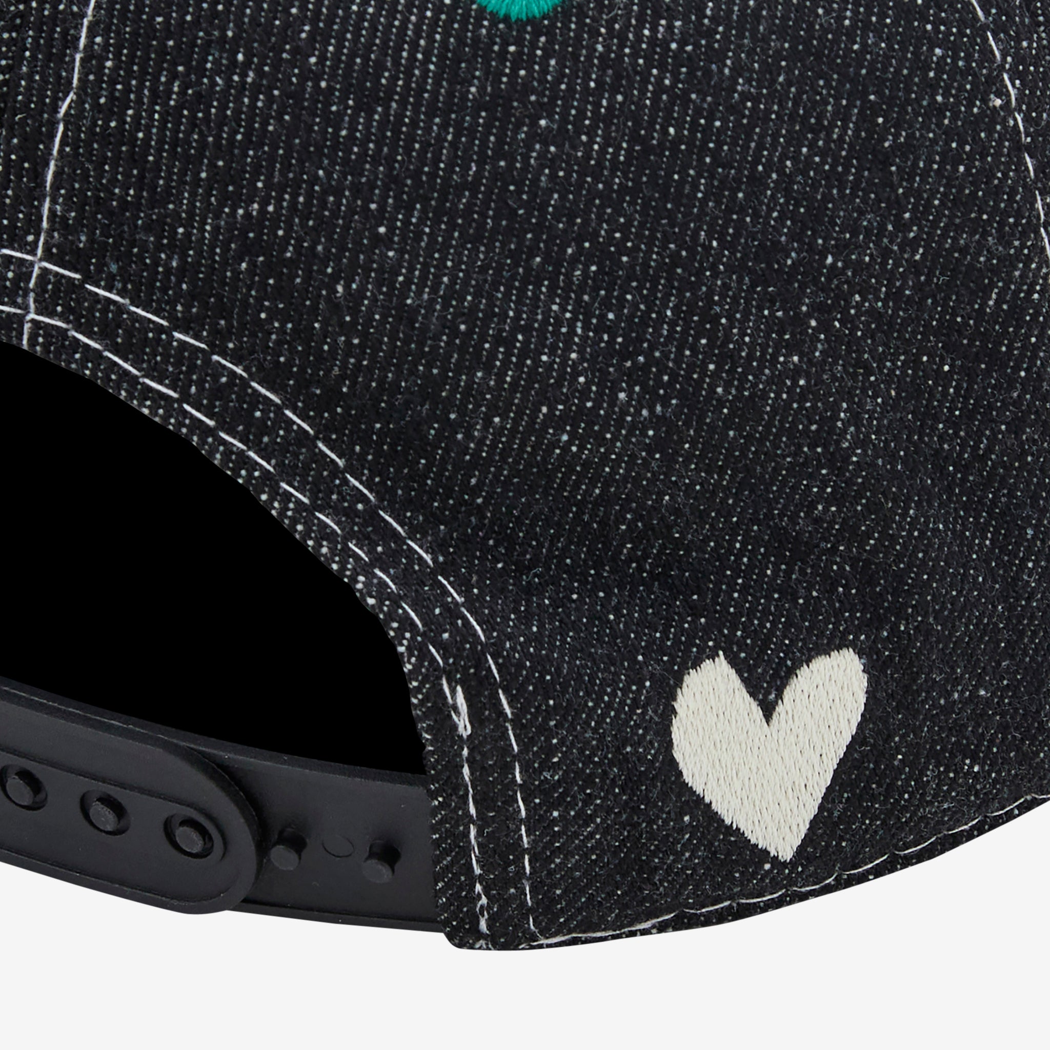 b.E Hat Black Denim | Off White Baseball Cap for Men & Women - Casual Streetwear Fashion Accessory for Outdoor Activities, Sports & Daily Wear