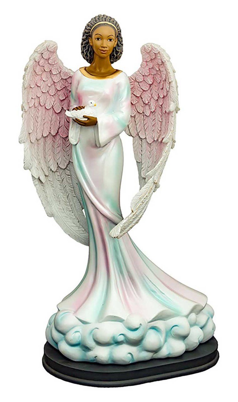 Heavenly Peace Angel Figurine - 15 Inch Tall Collectible Home Decor for Christmas, Weddings & Spiritual Gifting