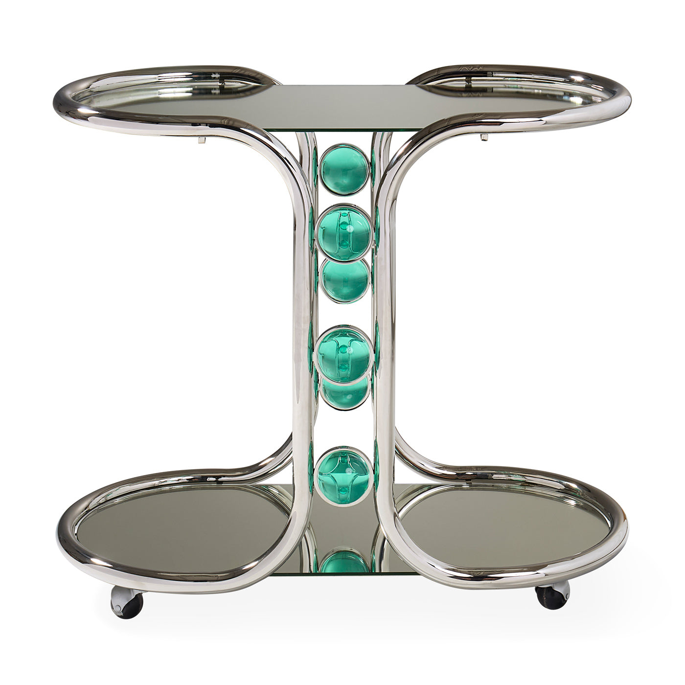 Globo Bar Cart - Stylish Rolling Bar Cart for Home & Outdoor Entertaining - Perfect for Cocktails, Wine, and Party Serving
