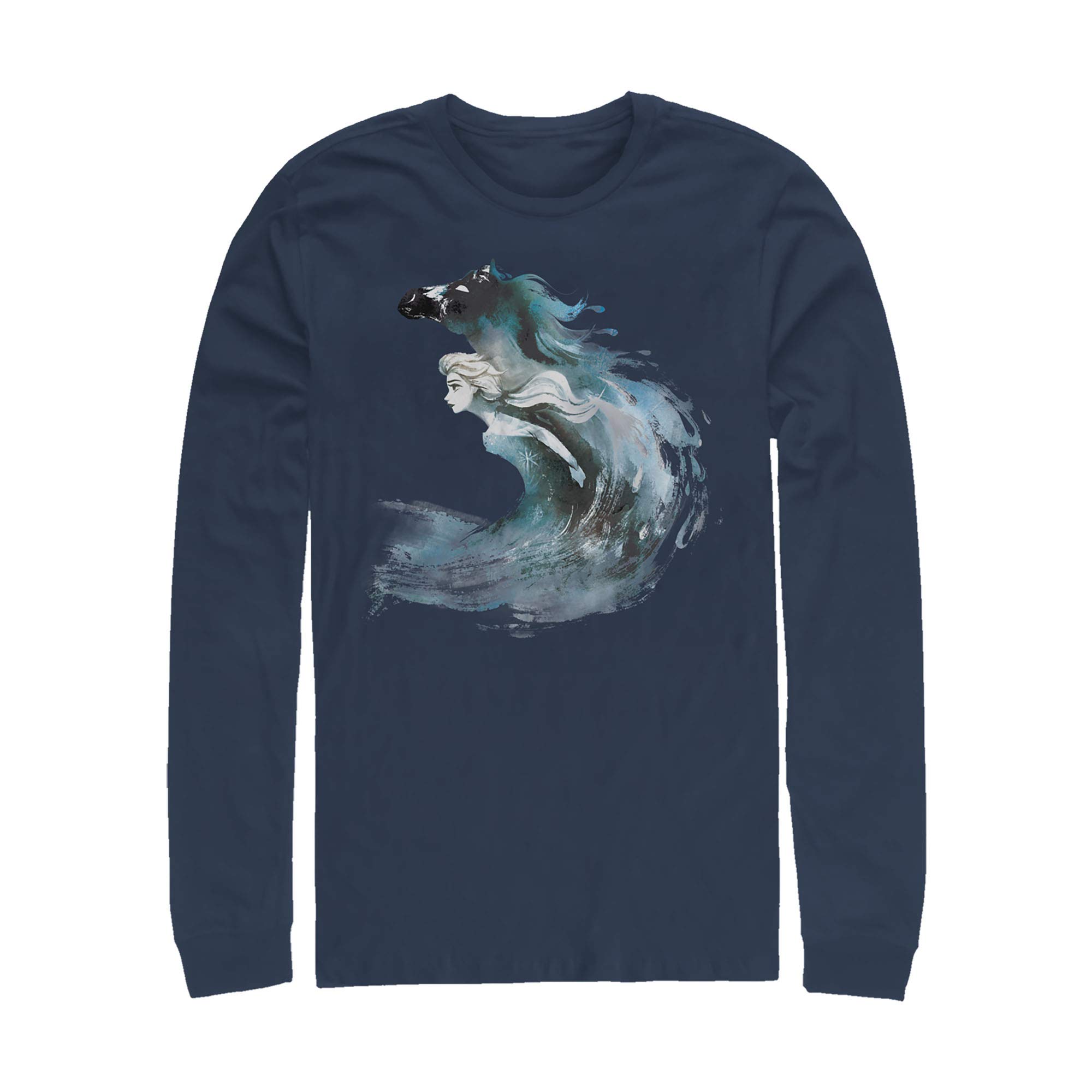 Frozen 2 Elsa Water Spirit Men's Long Sleeve Shirt | Officially Licensed Disney Apparel | Perfect for Cosplay, Movie Nights & Disney Theme Park Visits