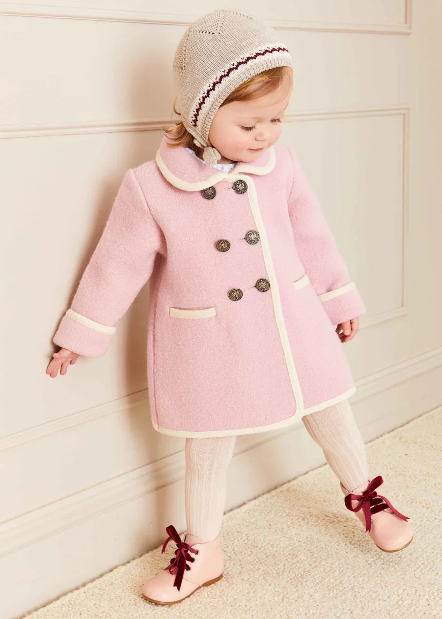 Soft Velvet Baby Booties for Girls - Pink (Size 20-26EU) | Comfortable First Walkers for Newborns & Infants | Perfect for Photo Shoots, Christenings & Special Occasions