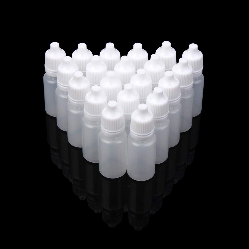 50pcs 30ml Empty Plastic Squeeze Dropper Bottles with Caps - Refillable Travel Containers for Essential Oils, Eye Drops, DIY Beauty & Skincare Samples (BPA Free)