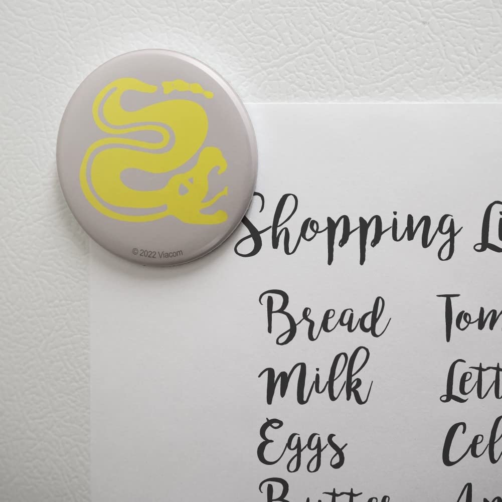 Hidden Temple Silver Snakes Kitchen Refrigerator Magnet - Decorative Fridge Button for Home, Office & Dorm Room Organization
