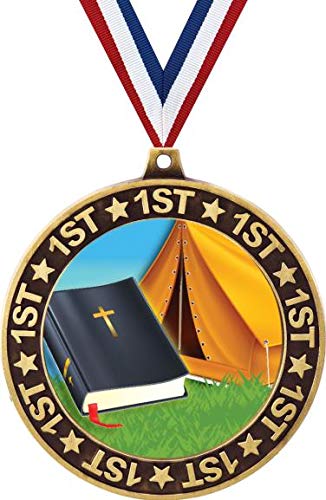 1st Place Gold Bible Camp Medal - 2.75
