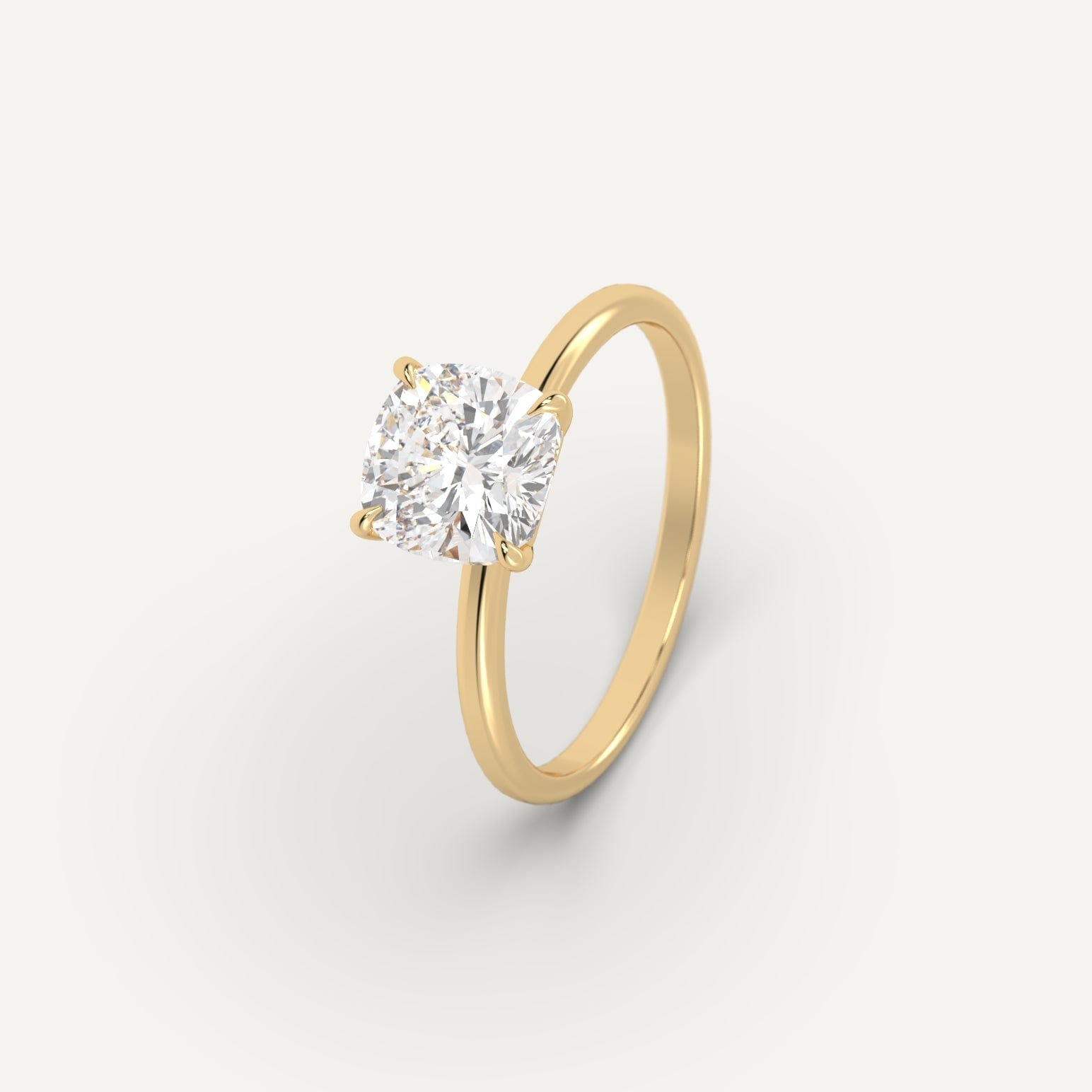 2 Carat Cushion Cut Diamond Engagement Ring - 14K White Gold Solitaire Wedding Band for Women - Perfect for Proposals, Anniversaries & Special Occasions