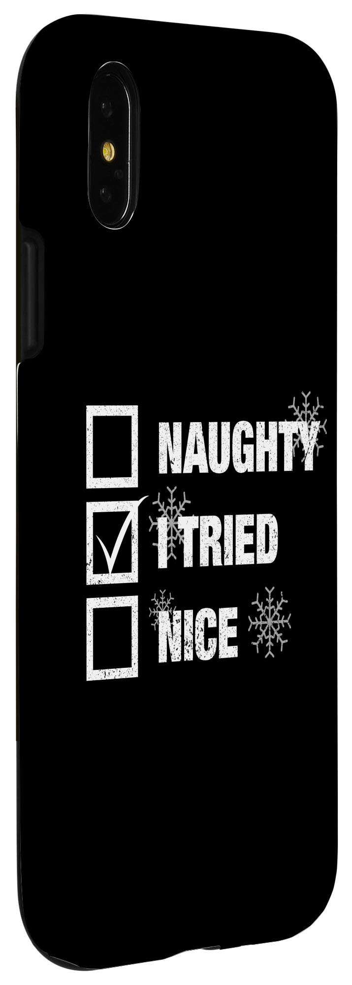Funny Christmas Gift iPhone X/XS Naughty Case - Perfect for Holiday Gifting & Party Pranks
